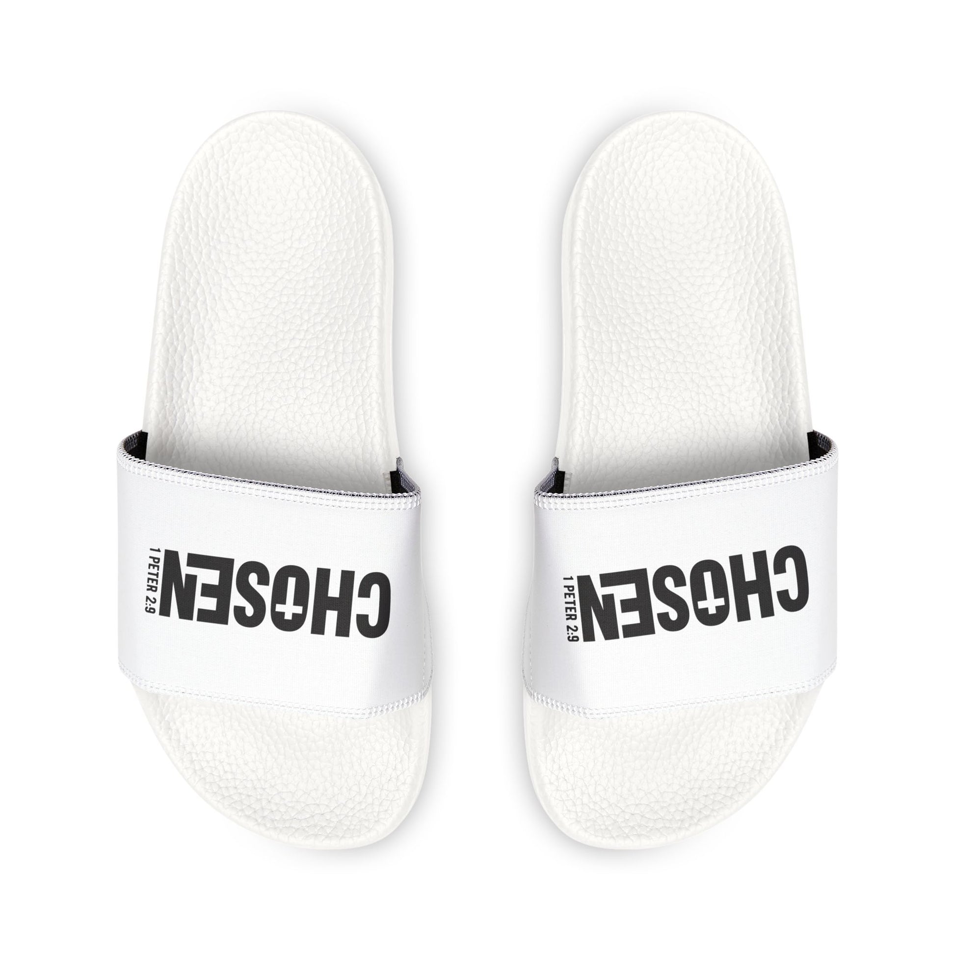 Youth Sandals with 'Chosen' Design, Comfortable Slip - Ons for Kids, Summer Footwear, Beach Sandals, Holiday Gift Ideas, Casual Wear - ClaimedbyGodDesigns