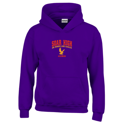 Soar High Youth Christian Pullover Hooded Sweatshirt - ClaimedbyGodDesigns
