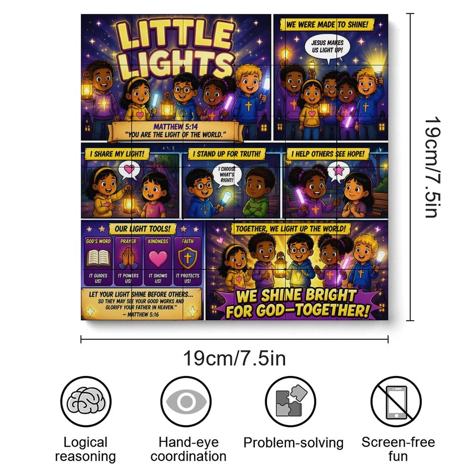 Little Lights – Building Block Puzzle Ornament - ClaimedbyGodDesigns