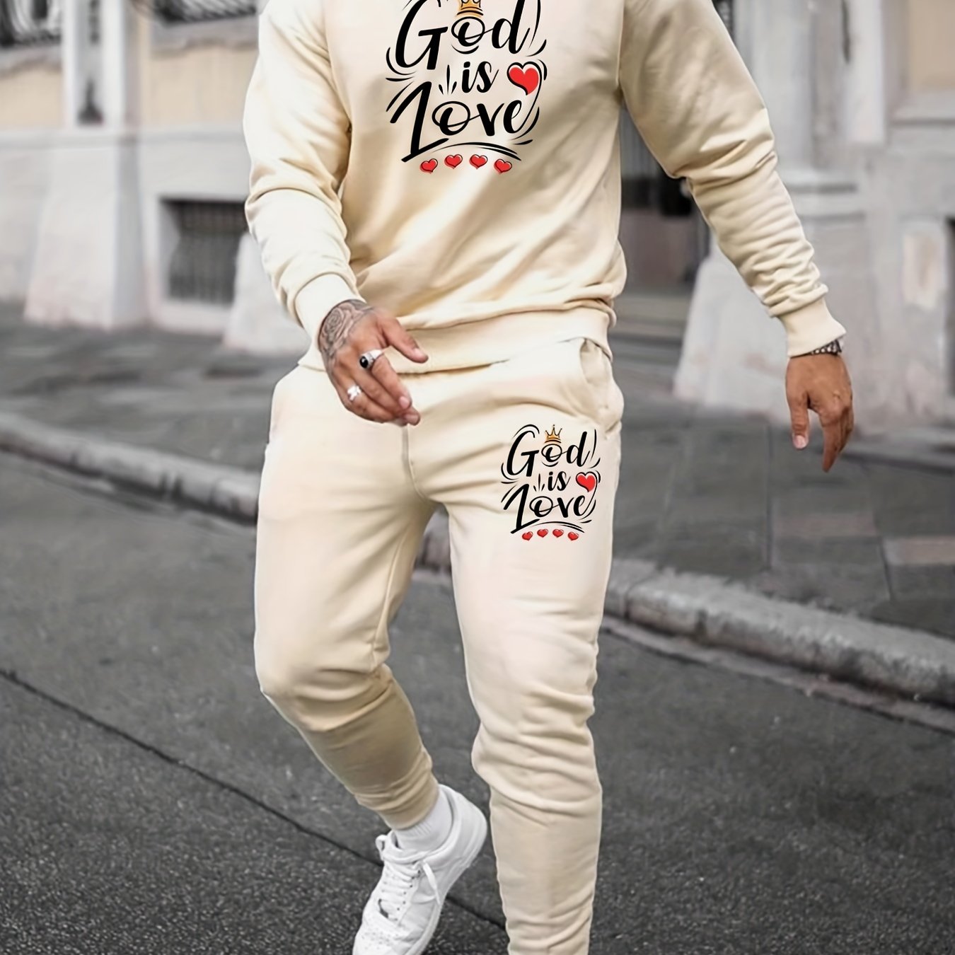 God Is Love Men's Christian Casual Outfit claimedbygoddesigns