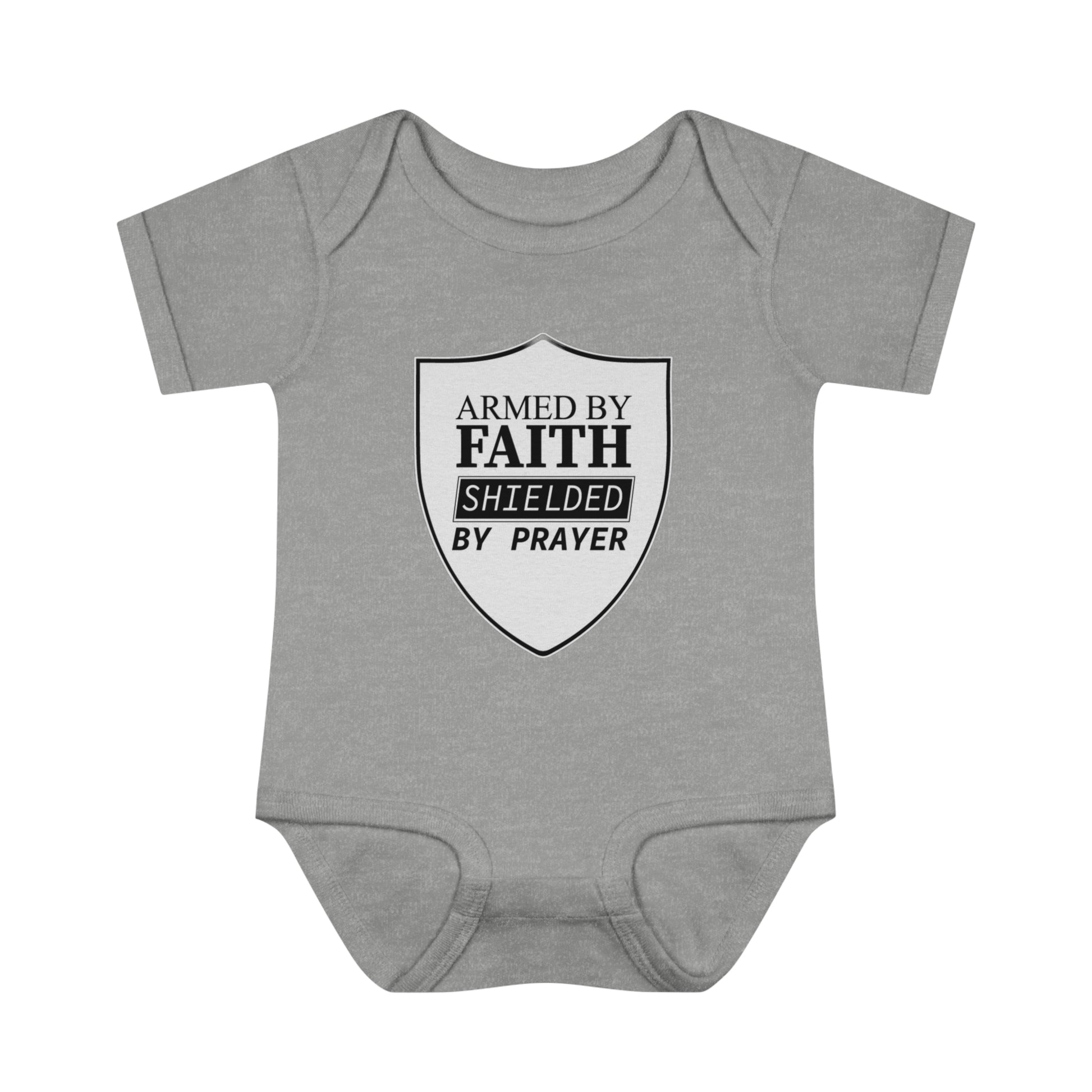 Armed By Faith Shielded By Prayer Christian Baby Onesie Printify