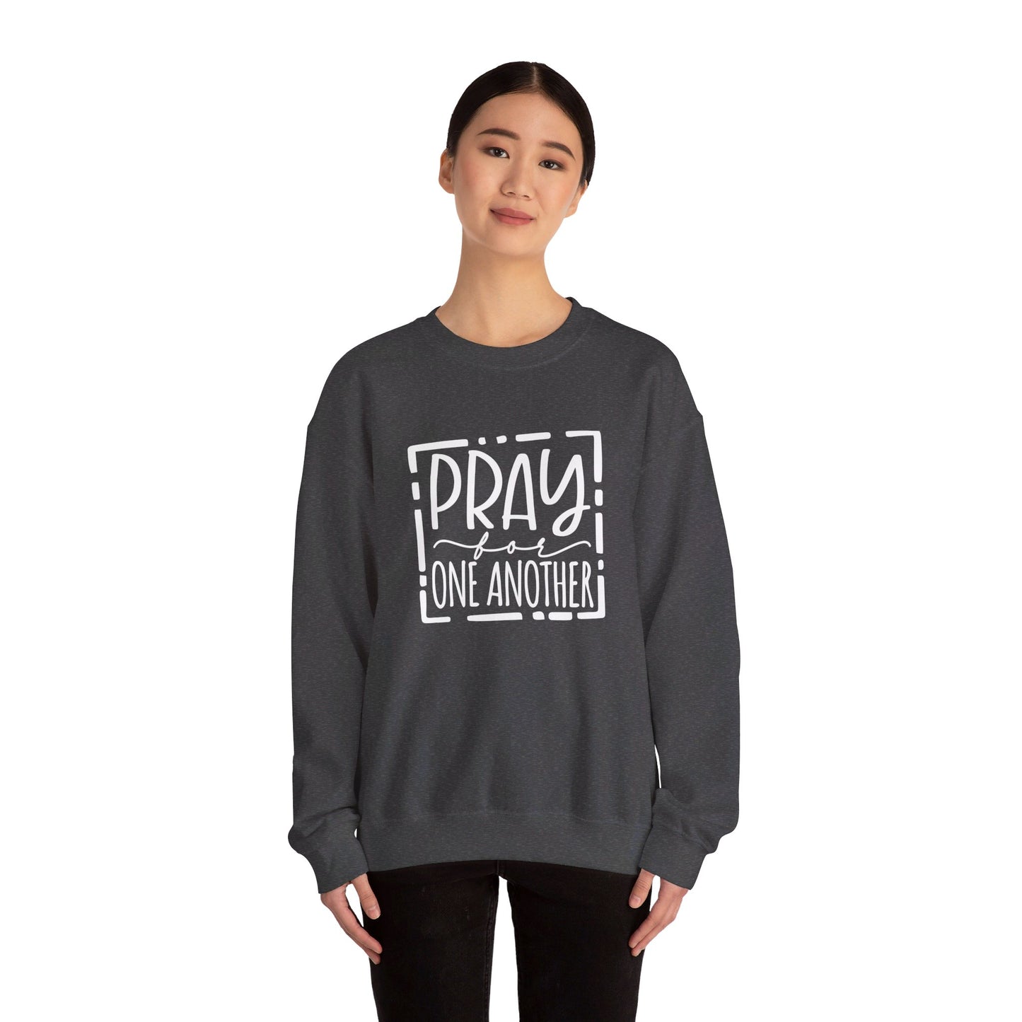 Pray For One Another Don't Quit Unisex Heavy Blend™ Crewneck Christian Sweatshirt