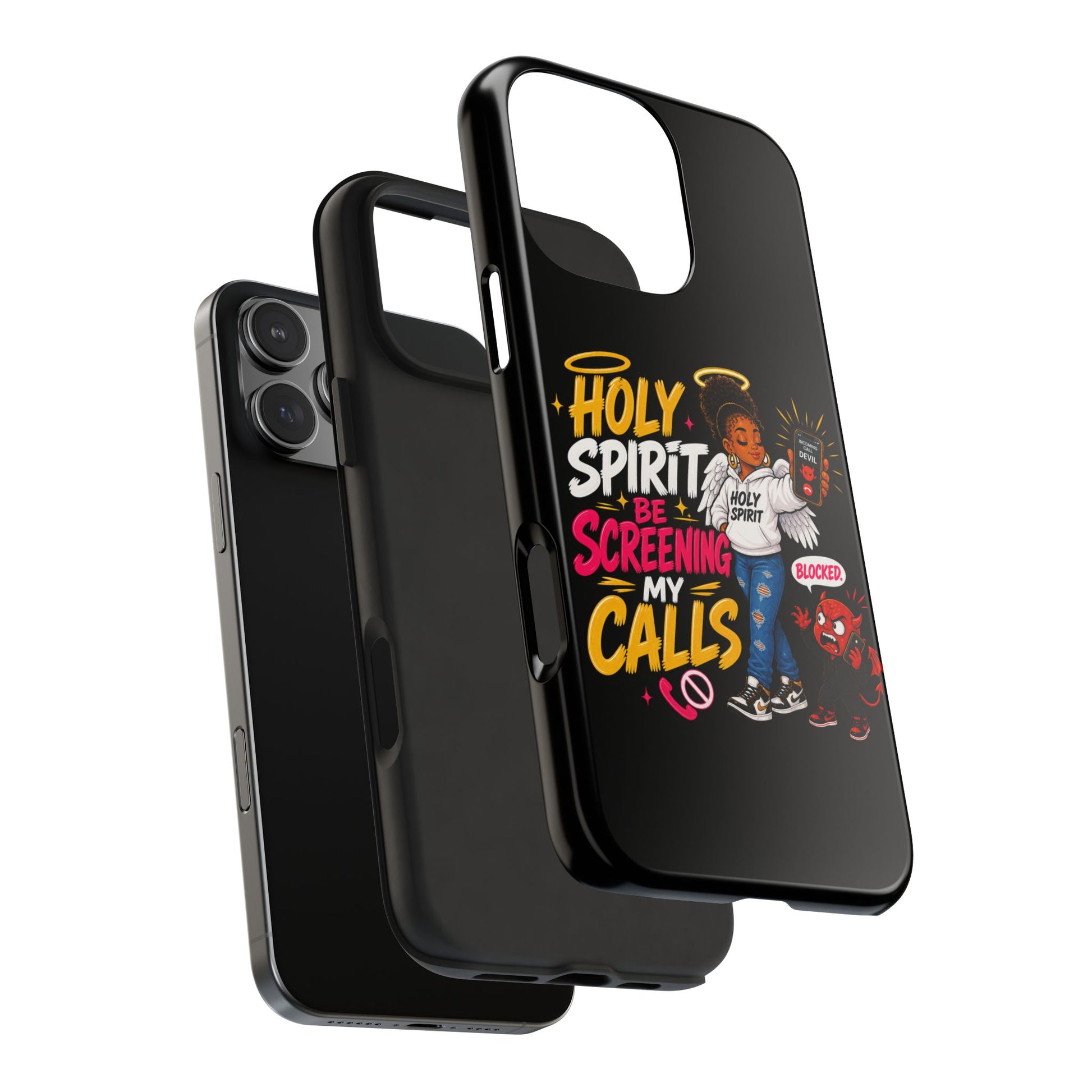 Phone Case — "Holy Spirit Be Screening My Calls" Christian Protective Tough Case - ClaimedbyGodDesigns
