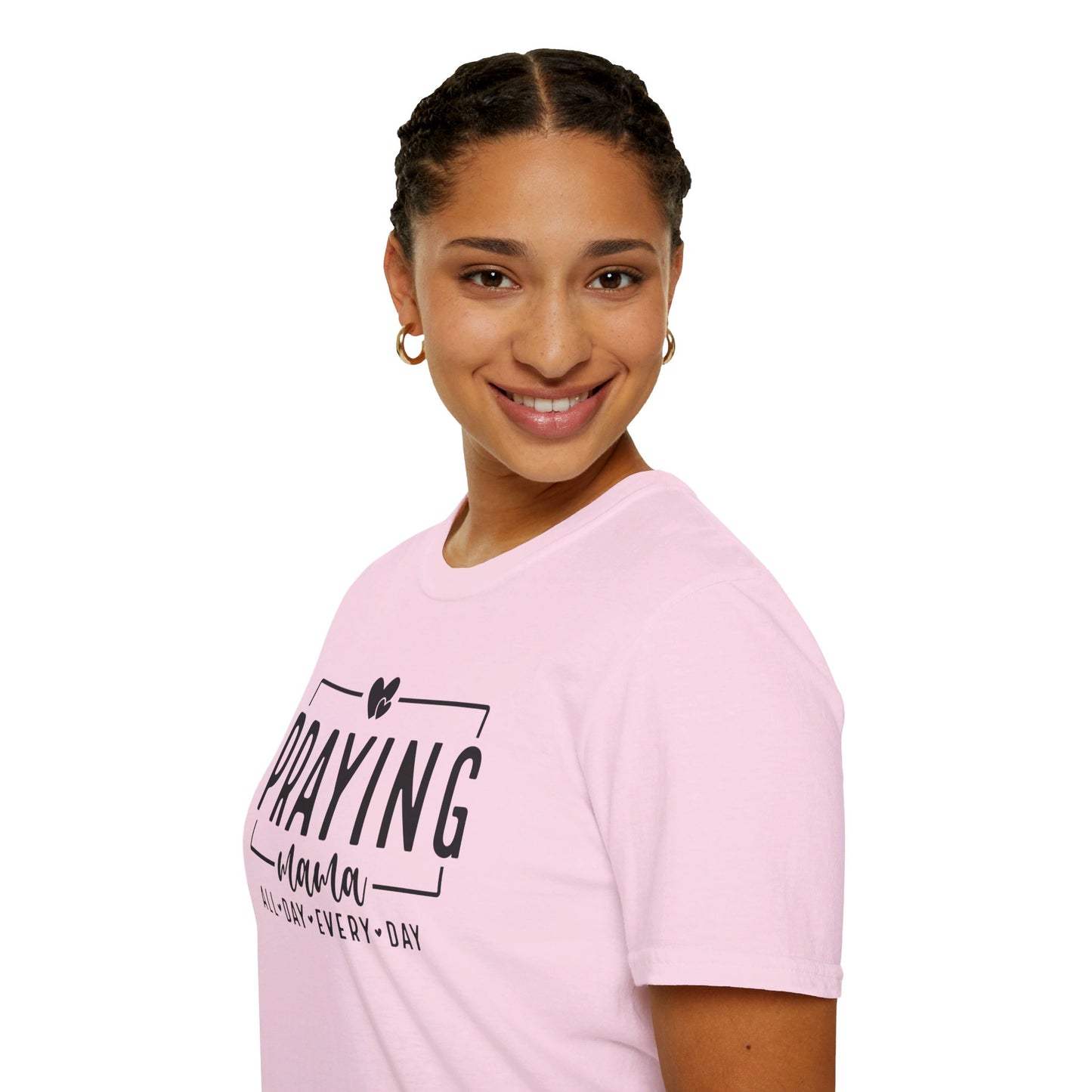 Praying Mama All Day Every Day Women's Christian T-shirt