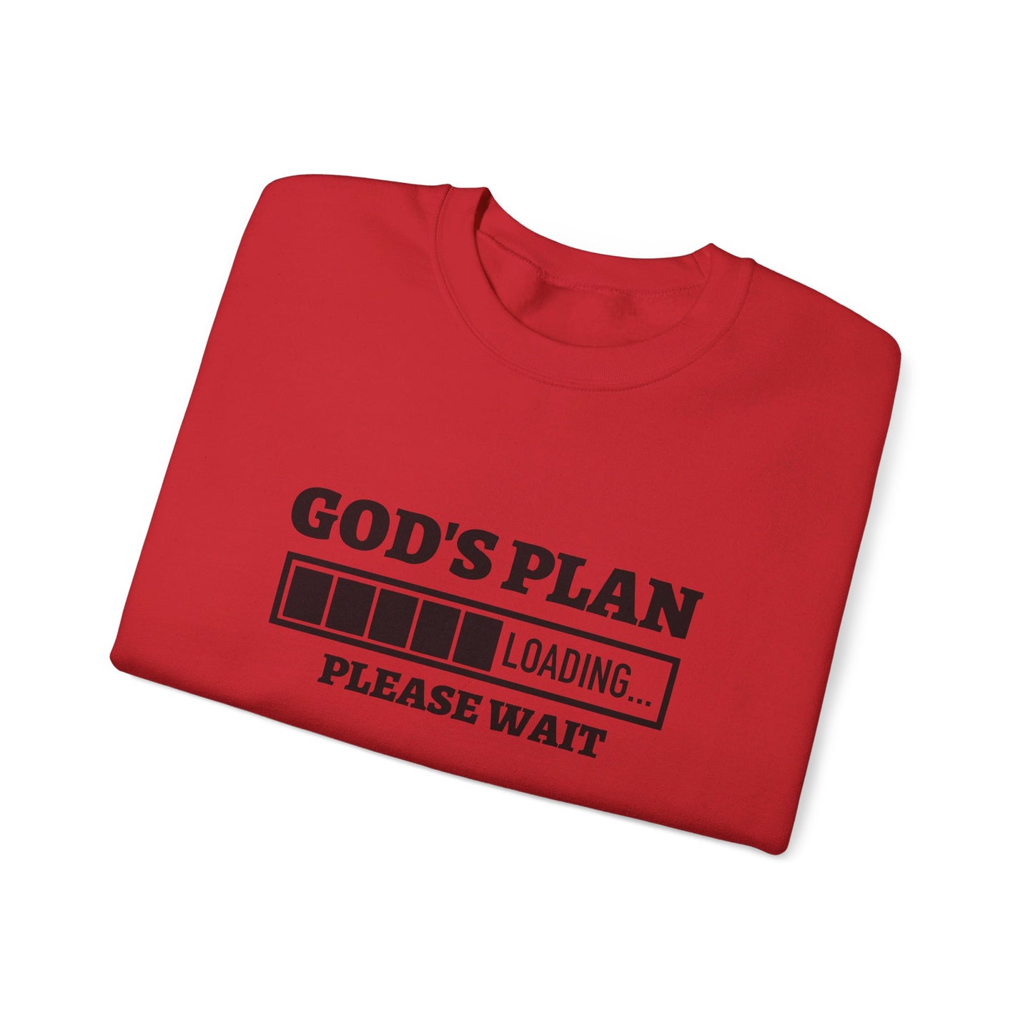 God's Plan Loading Unisex Heavy Blend™ Crewneck Christian Sweatshirt