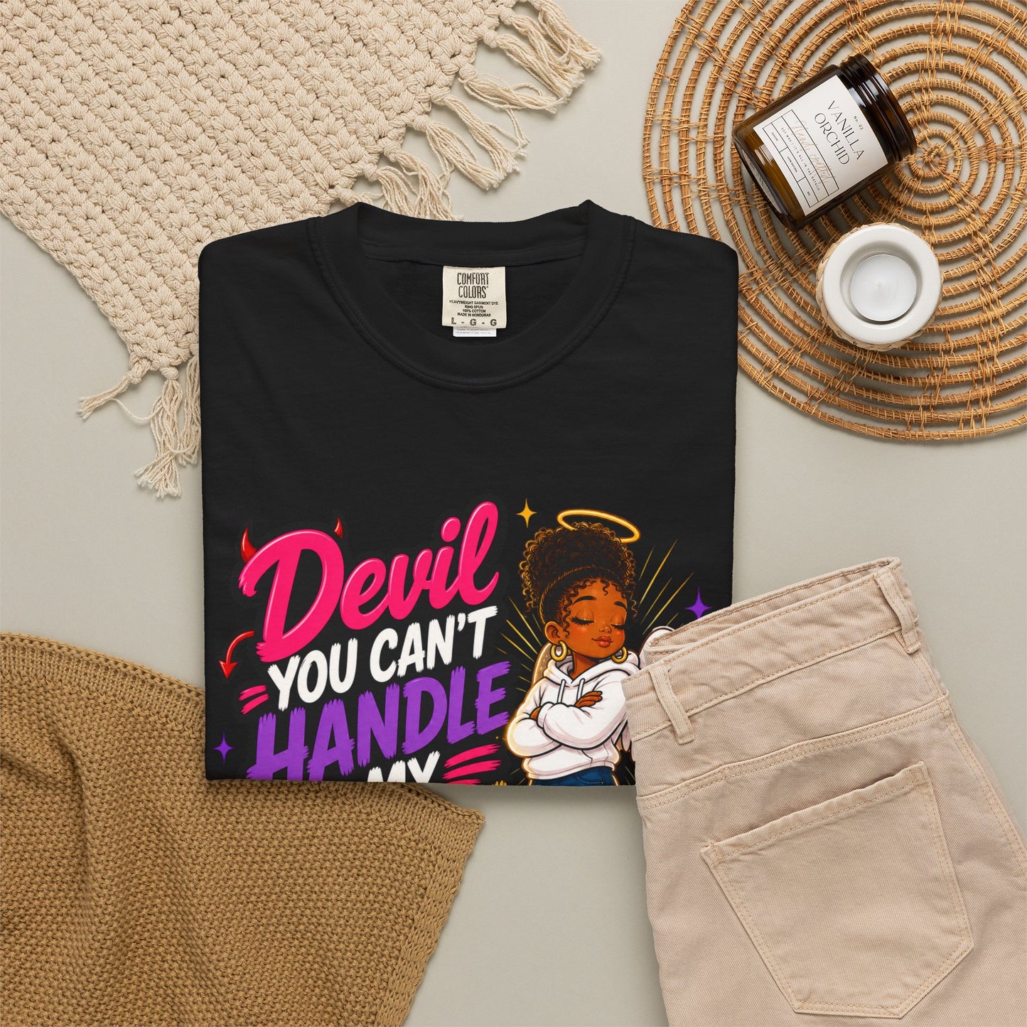 Devil You Can't Handle My Glow Up T-Shirt — Angel Girl Graphic Tee - ClaimedbyGodDesigns