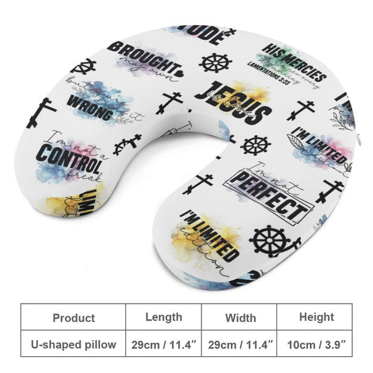 Christian Sayings Neck Pillow for Restful Journeys
