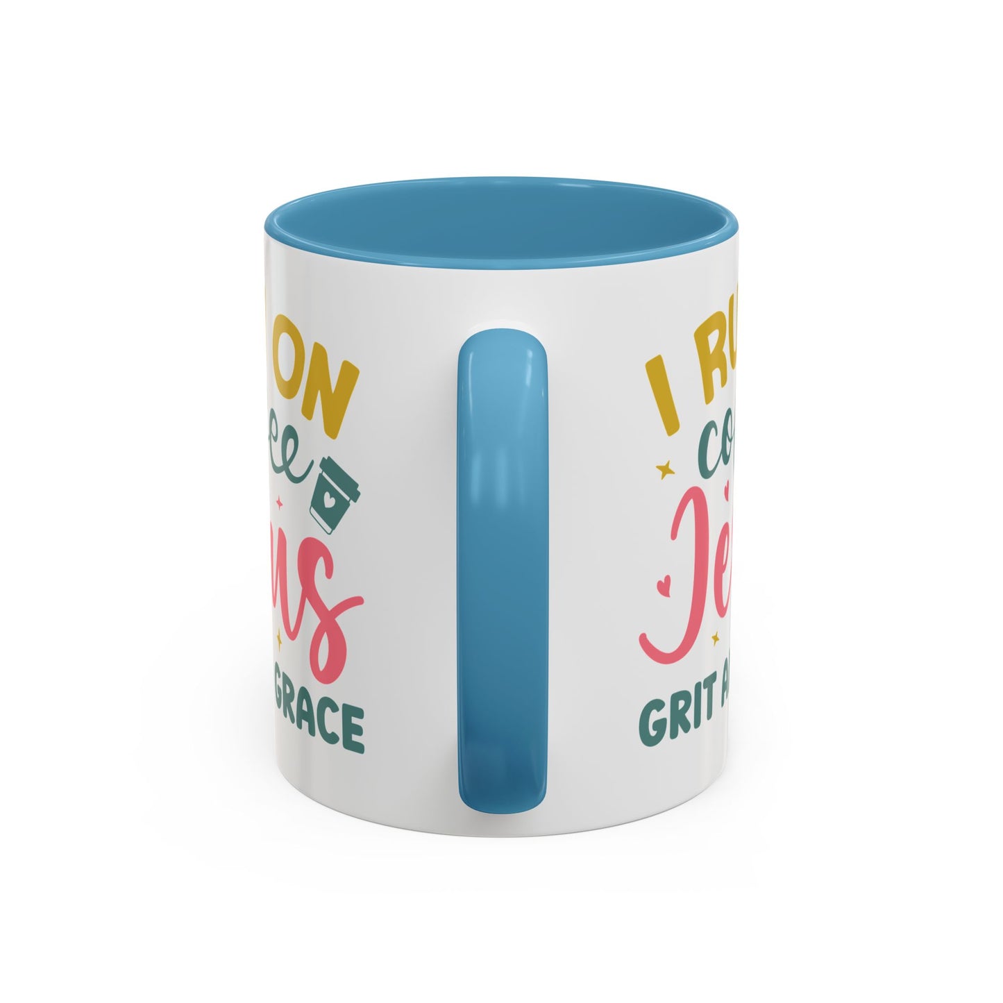 Inspirational Coffee Accent Mug - "I Run on Coffee & " - Perfect Gift for Faith & Coffee Lovers