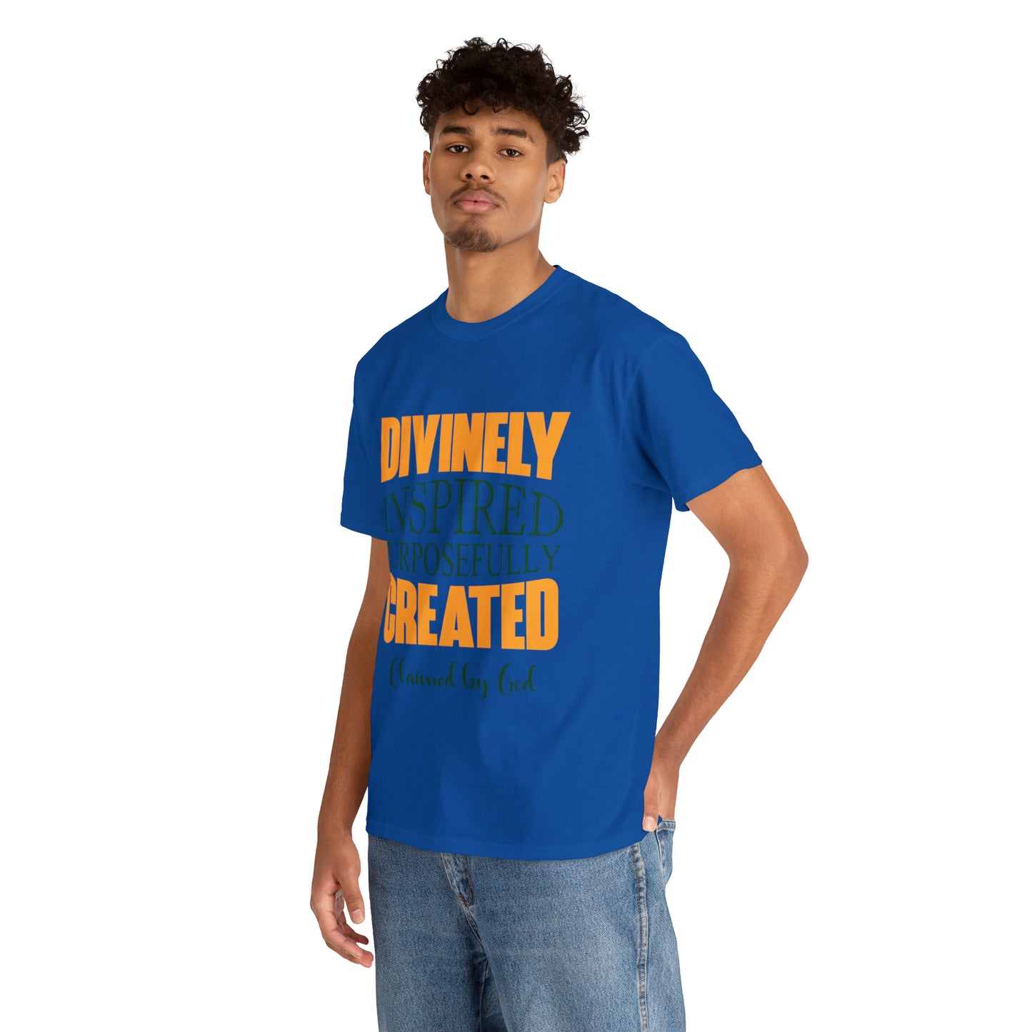 Divinely Inspired Purposefully Created Unisex Heavy Cotton Tee