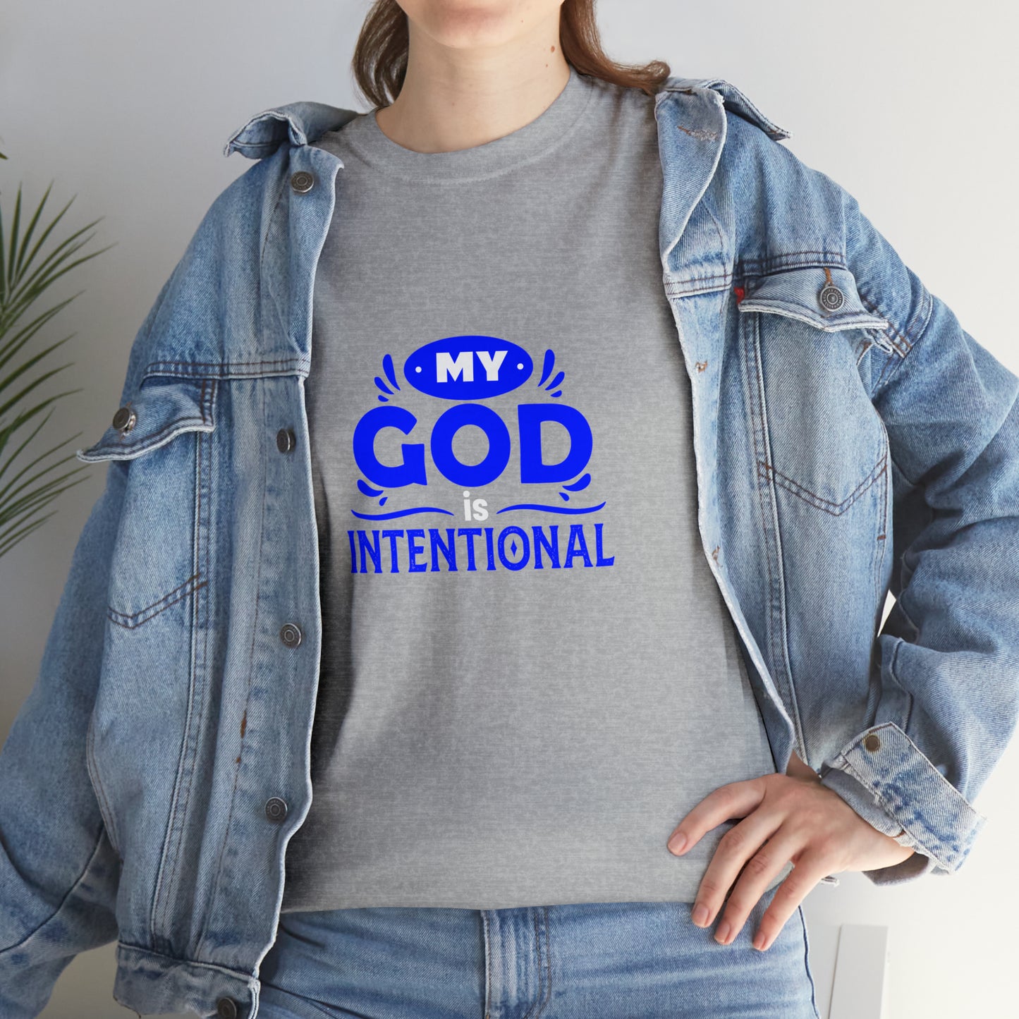 My God Is Intentional Unisex Heavy Cotton Tee