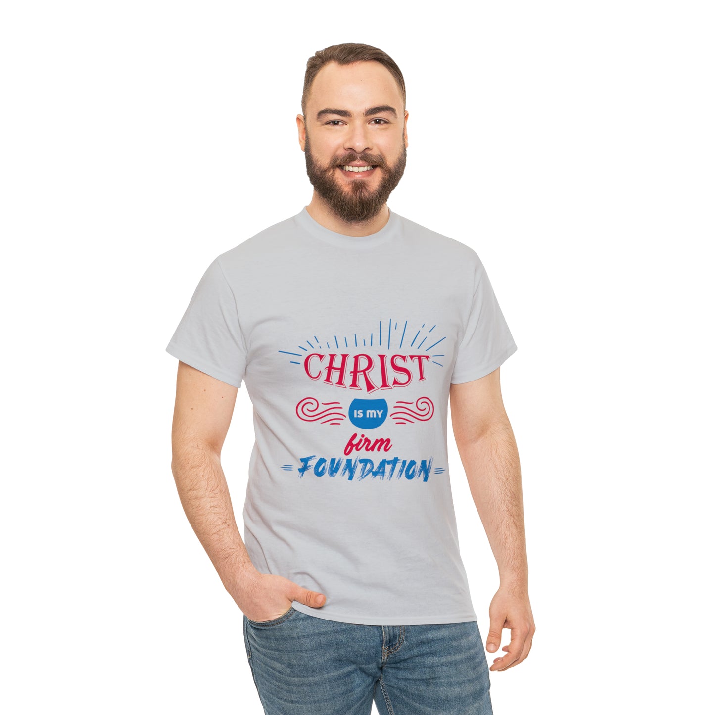 Christ Is My Firm Foundation Unisex Heavy Cotton Tee