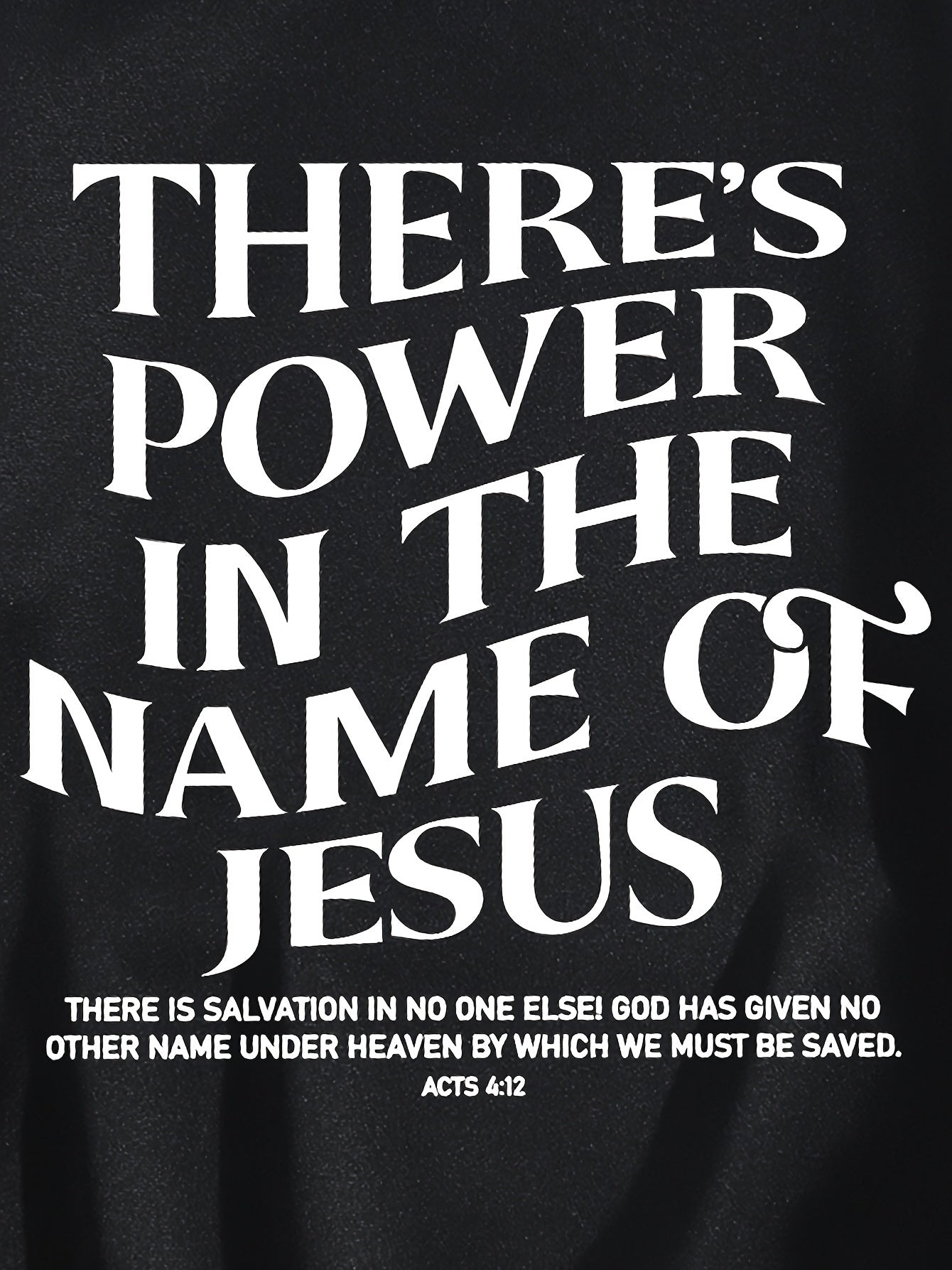 Acts 4:12 There Is Power In The Name Of Jesus Plus Size Women's Christian Pullover Hooded Sweatshirt claimedbygoddesigns