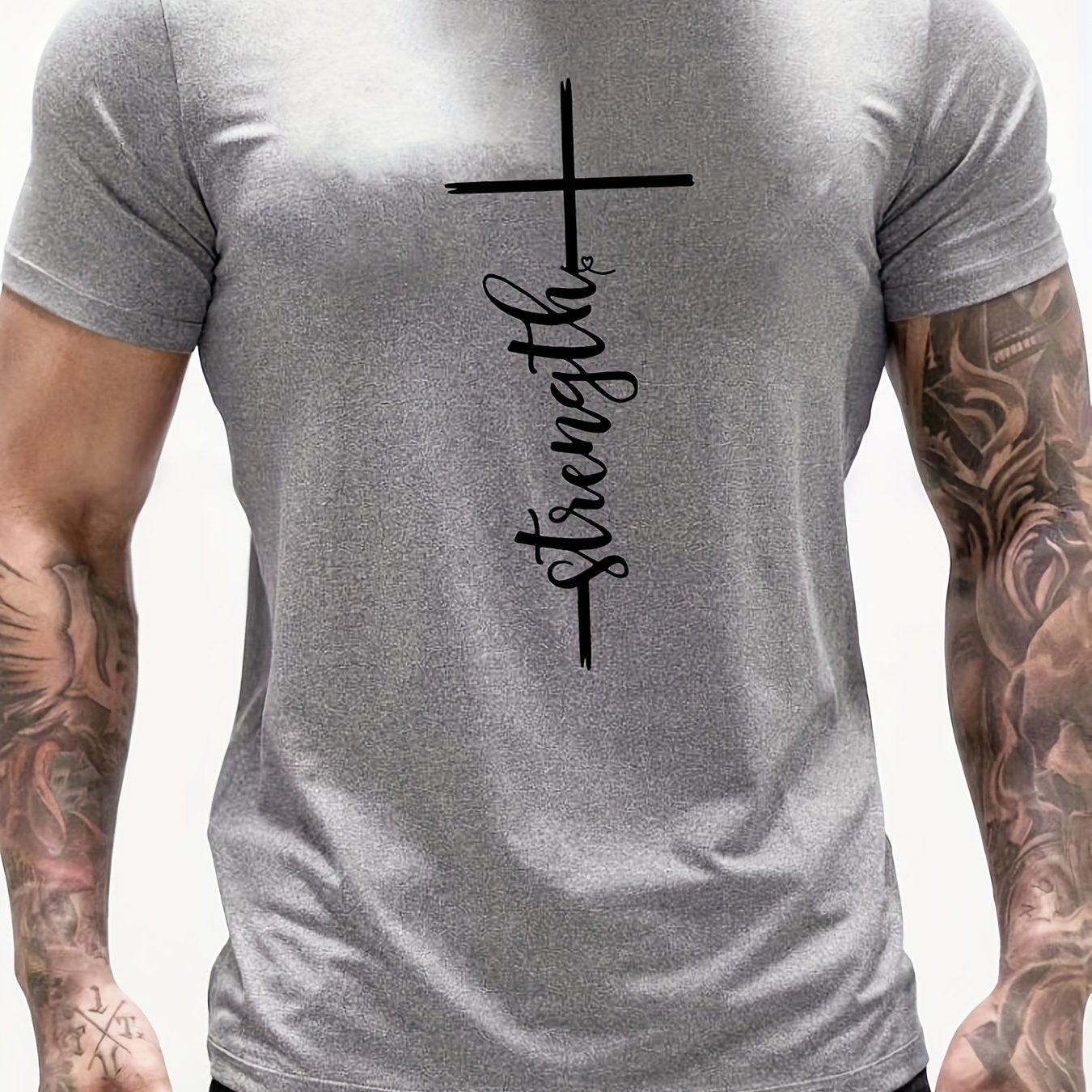 Strength Men's Christian T-Shirt claimedbygoddesigns