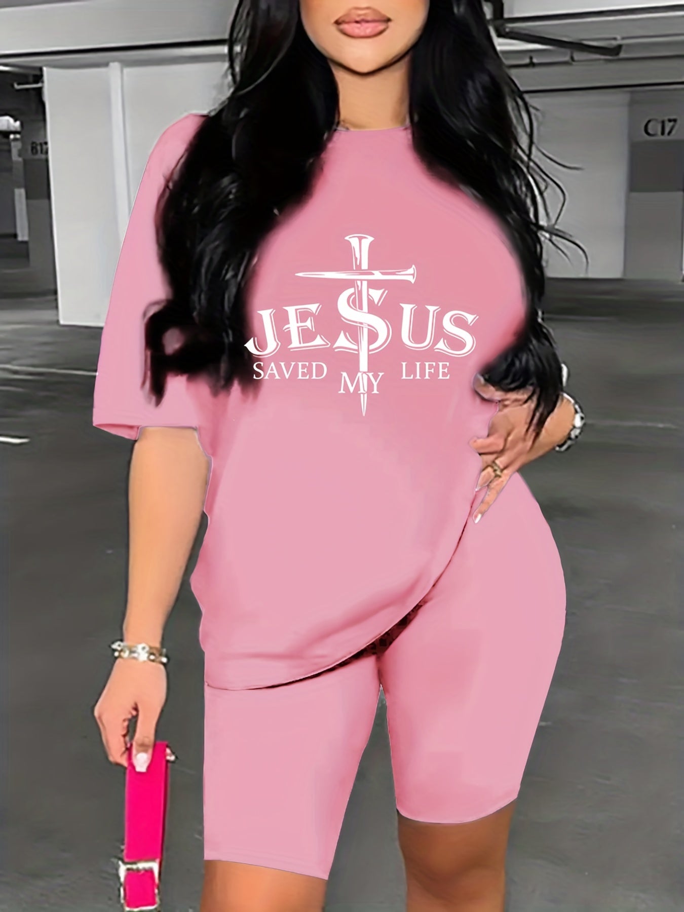 Jesus Saved My Life Women's Christian Casual Outfit claimedbygoddesigns