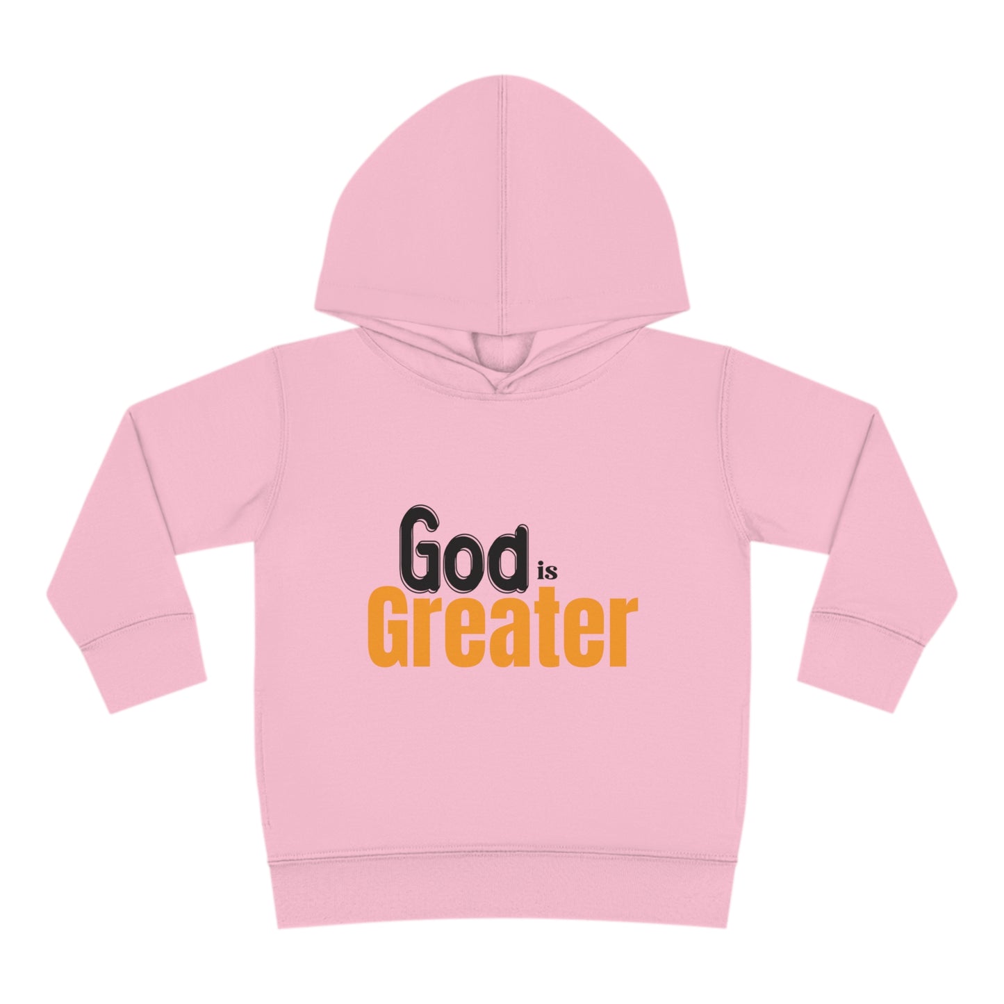 God Is Greater Christian Toddler Pullover Fleece Hoodie Printify