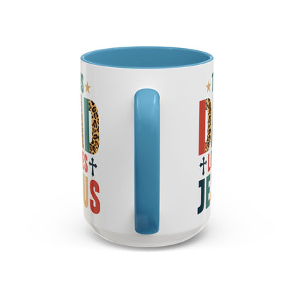 This Dad Loves Him Accent Coffee Mug - Perfect Gift for Father's Day and Christian Dads