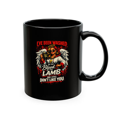 Ceramic Mug — 'I've Been Washed in the Blood of the Lamb' Christian Faith Coffee Cup