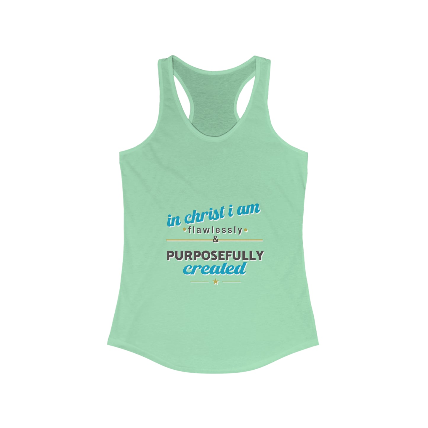 In Christ I Am Flawlessly & Purposefully Created Women’s Slim fit tank-top