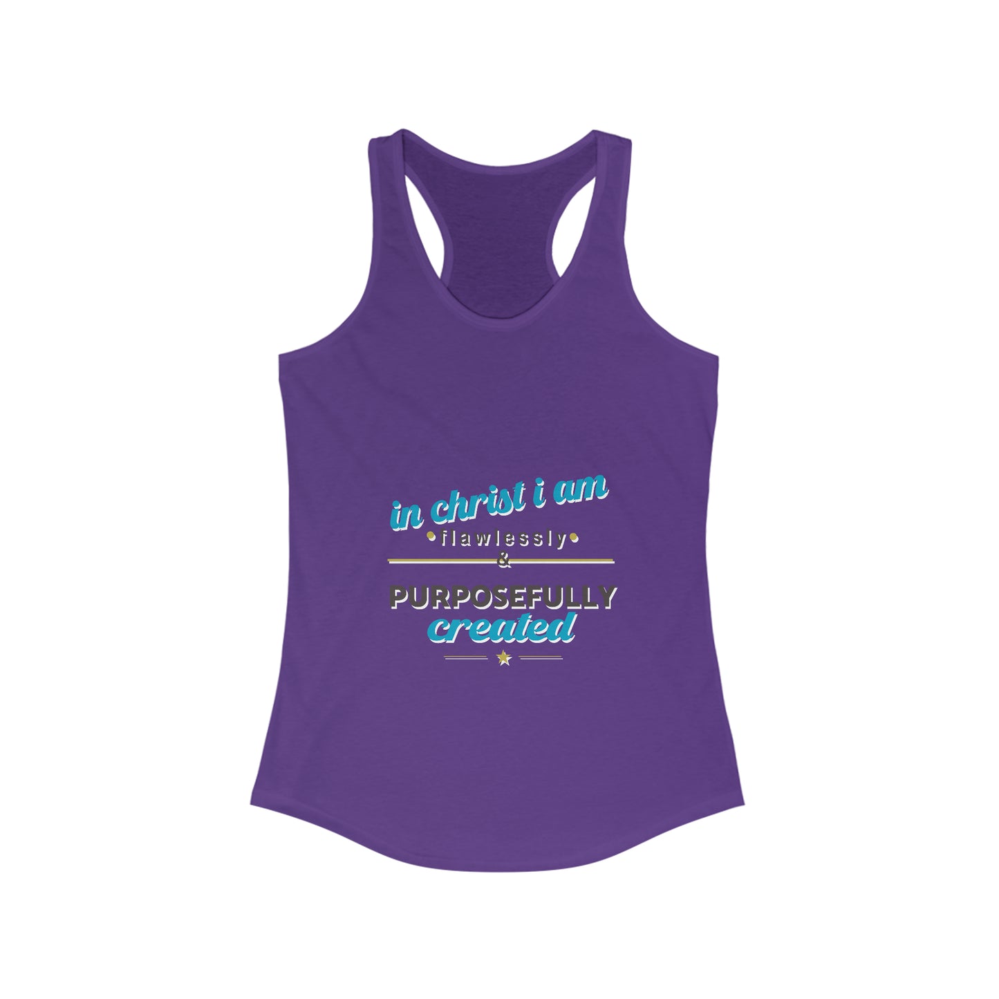 In Christ I Am Flawlessly & Purposefully Created Women’s Slim fit tank-top