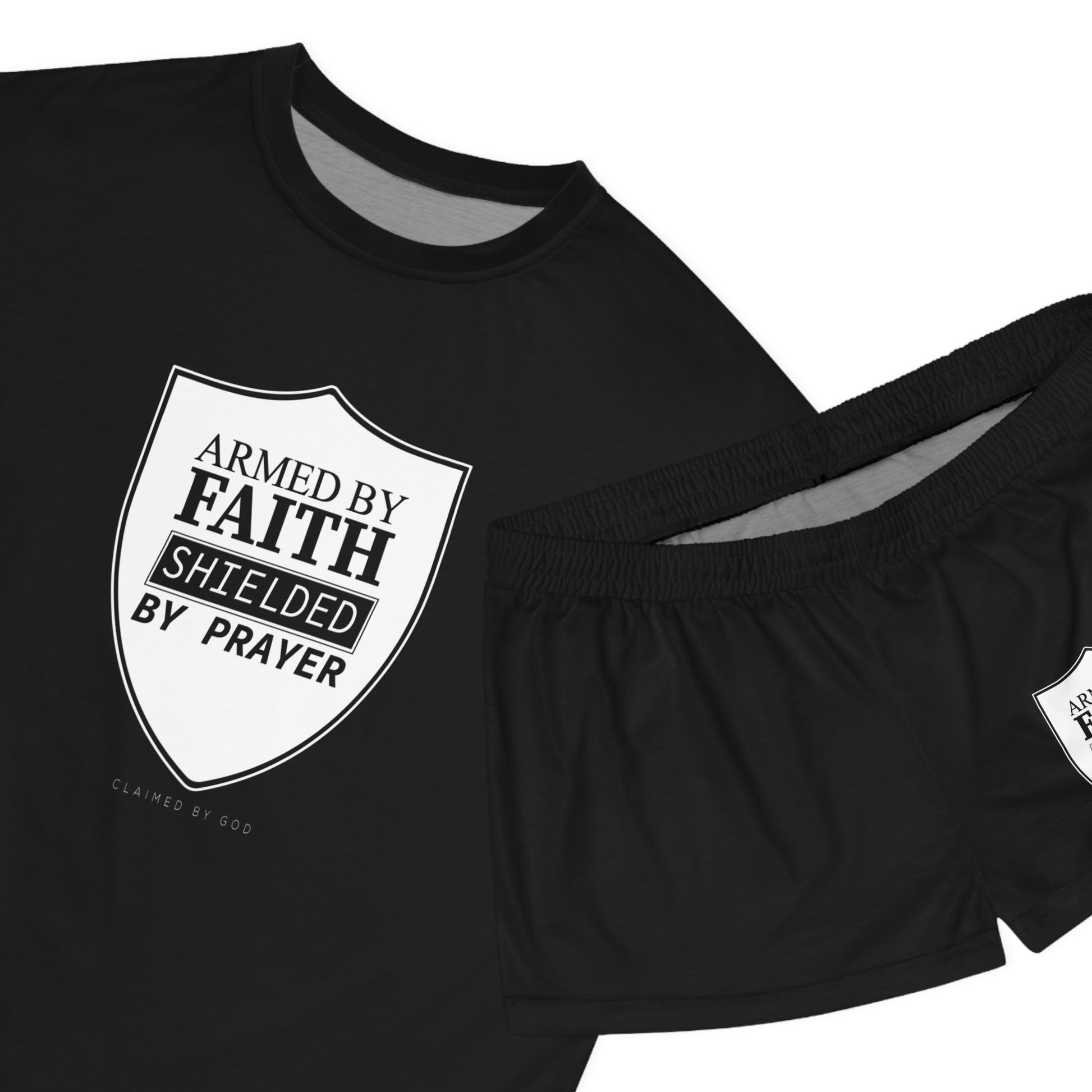 Armed By Faith Shielded By Prayer Women's Christian Short Pajama Set Printify