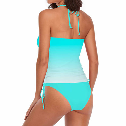 Saved And Still Dope Women's Christian Halter High Neck 2 - Piece Swimsuit Set - ClaimedbyGodDesigns