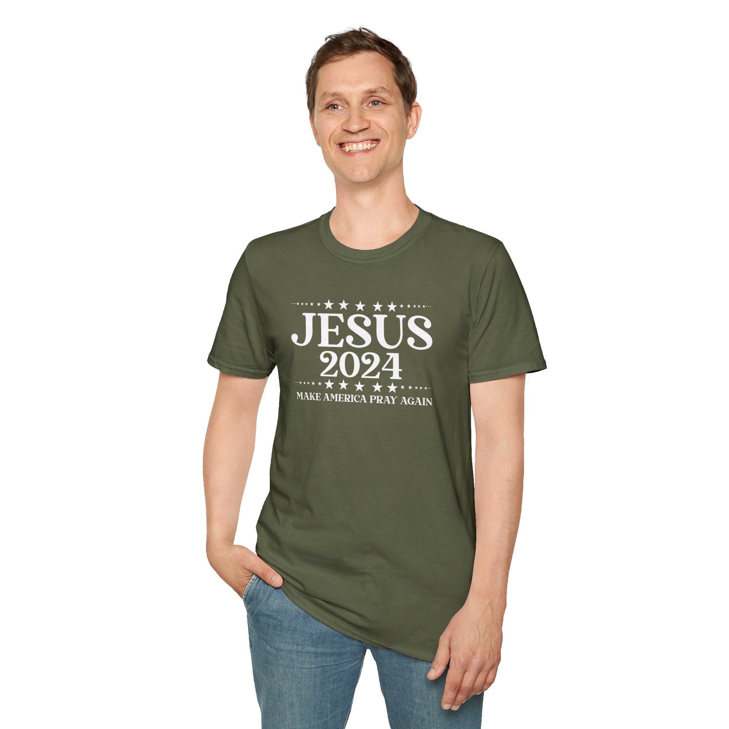 Jesus 2024 Make America Pray Again  Christian Unisex T-shirt