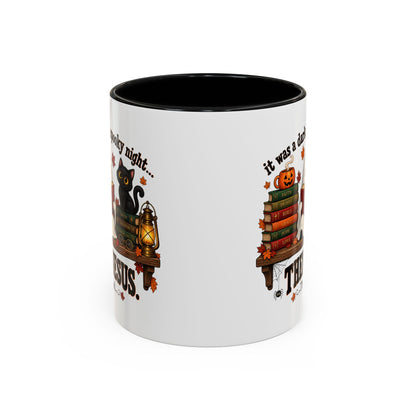 Halloween Christian Coffee Mug — “It Was a Dark and Spooky Night… Then Jesus” Accent Mug