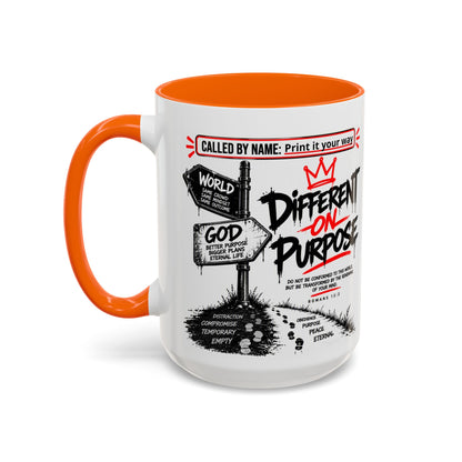 Different On Purpose Personalized Christian Coffee Mug — Called by Name Accent Mug (15oz)