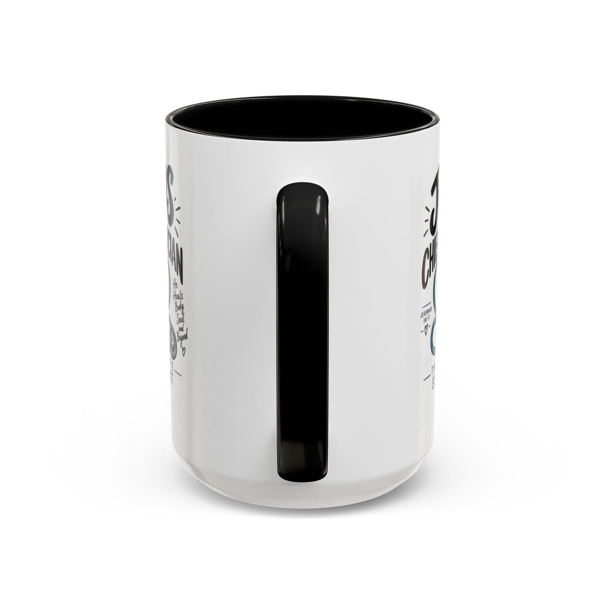 Jesus Is My Chief Physician Accent Coffee Mug – Christian Faith Medical Gift