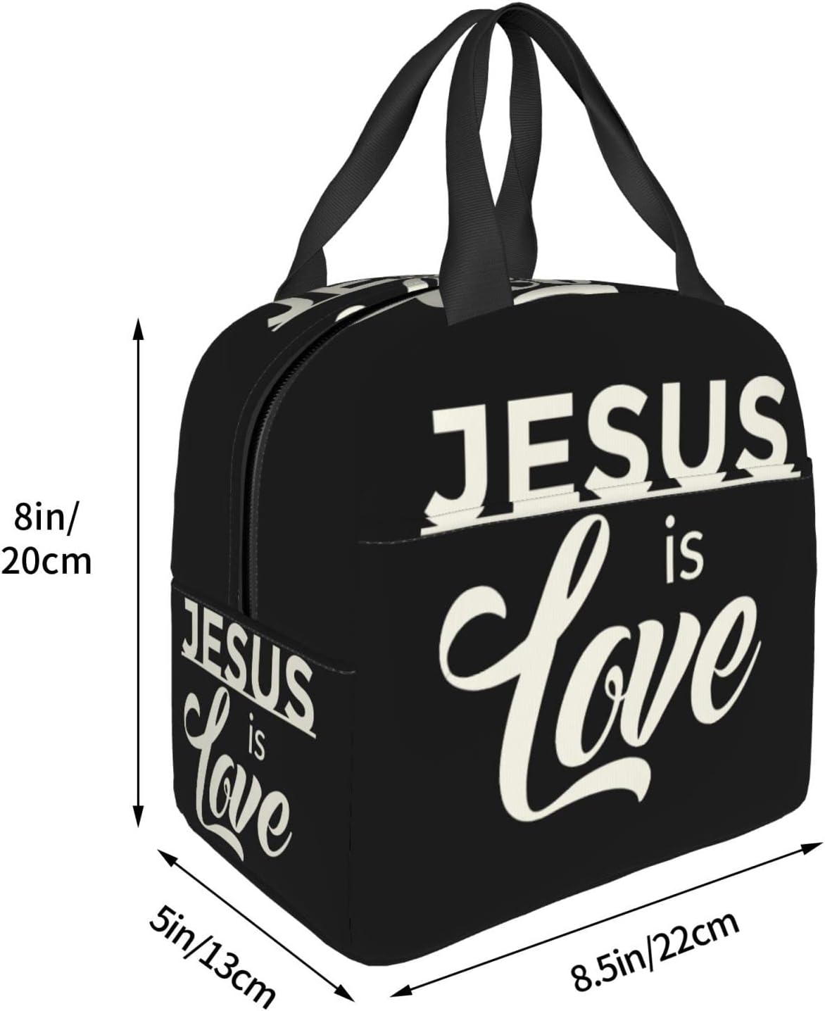 Jesus Is Love Christian Lunch Bag claimedbygoddesigns
