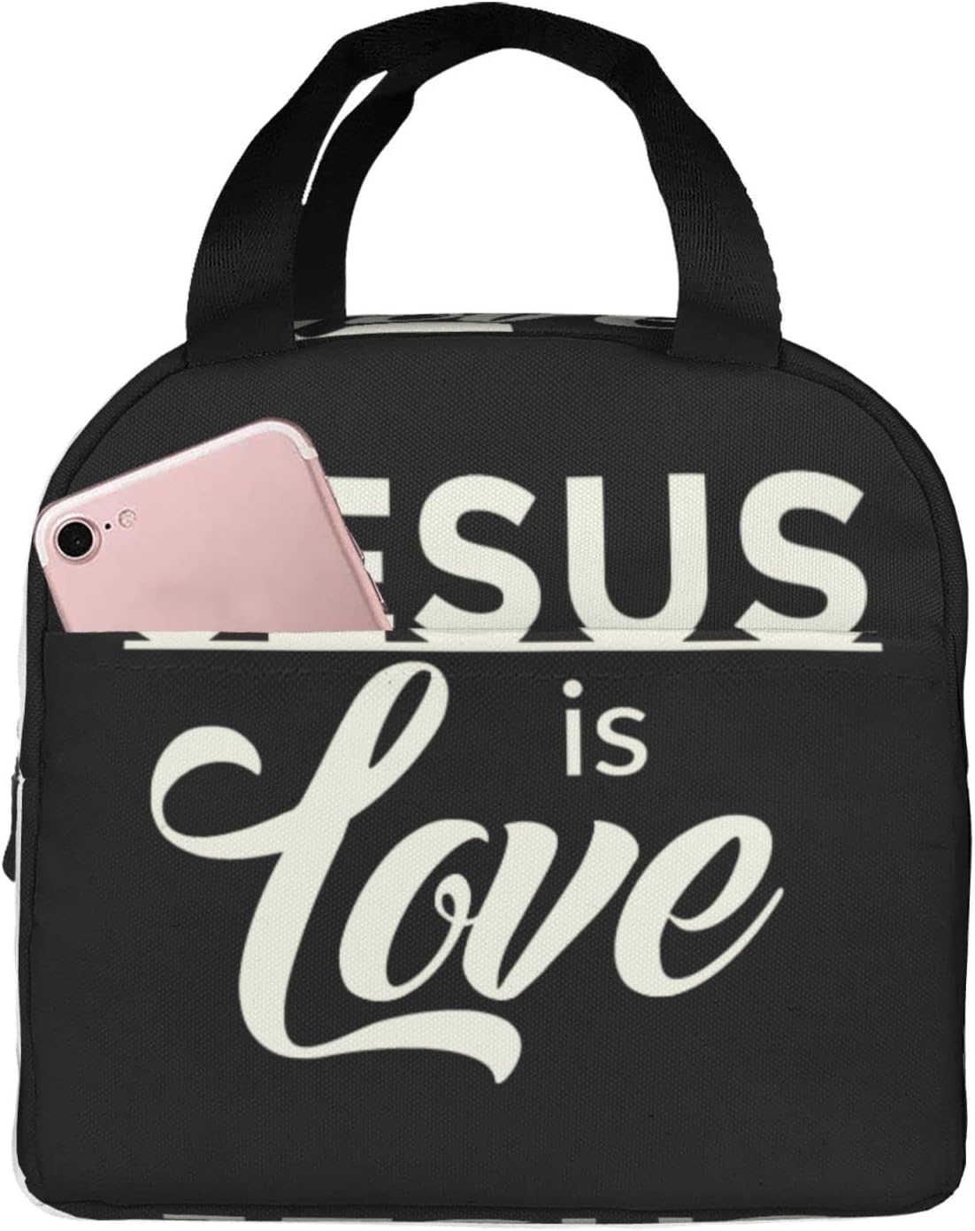 Jesus Is Love Christian Lunch Bag claimedbygoddesigns