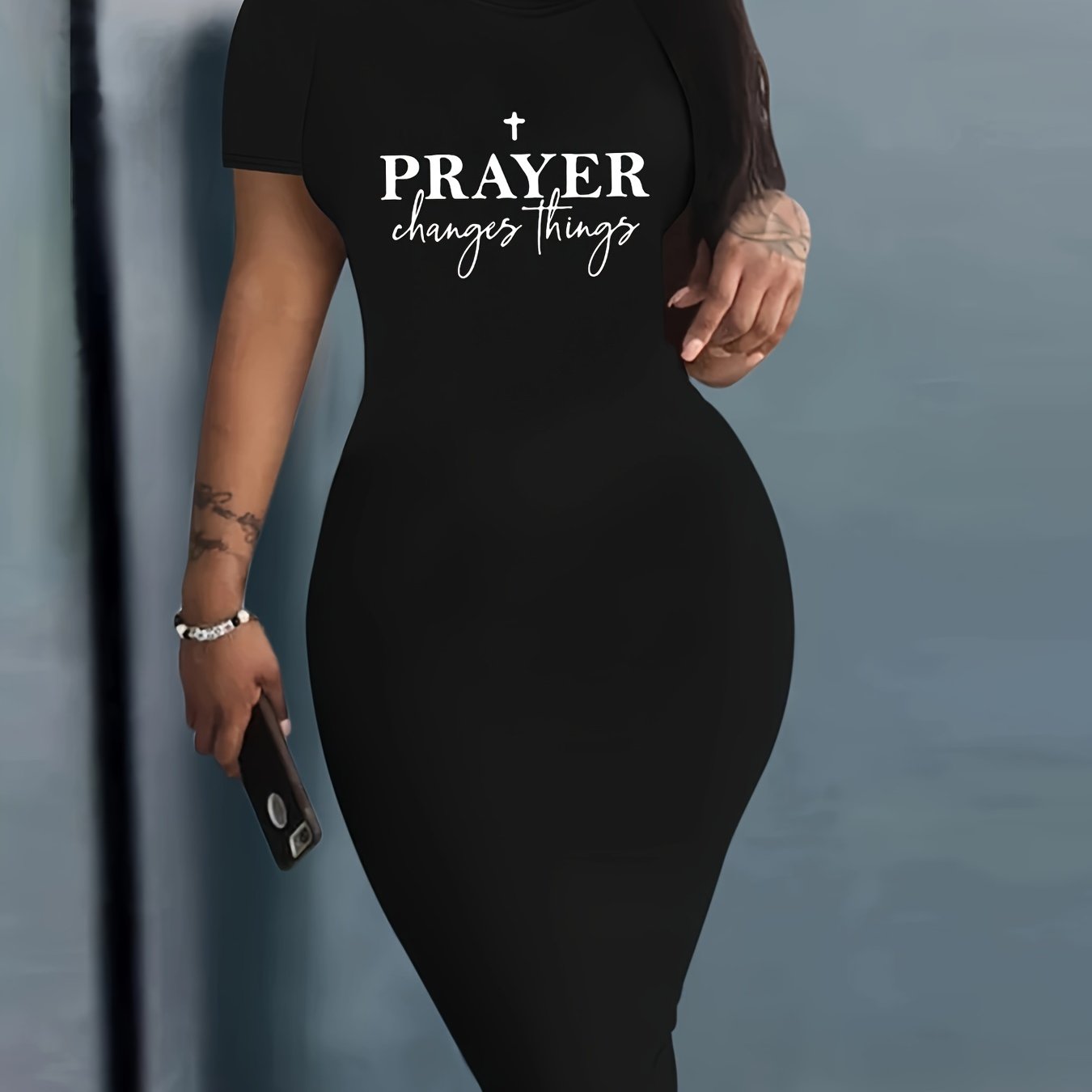 Prayer Changes Things Women's Christian Casual Dress claimedbygoddesigns