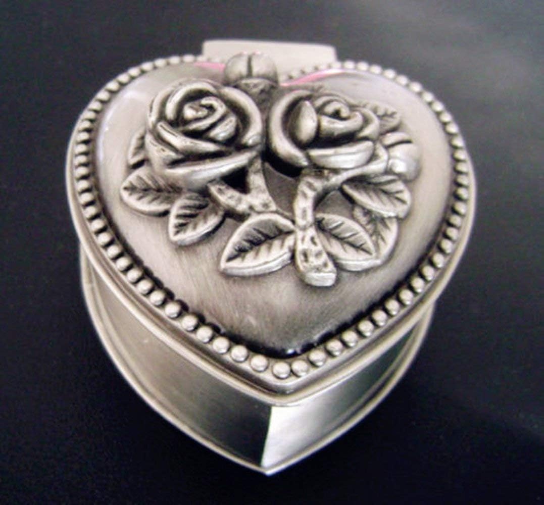 HANDMADE Silver rose beads Rosary case Cross Gift Box claimedbygoddesigns
