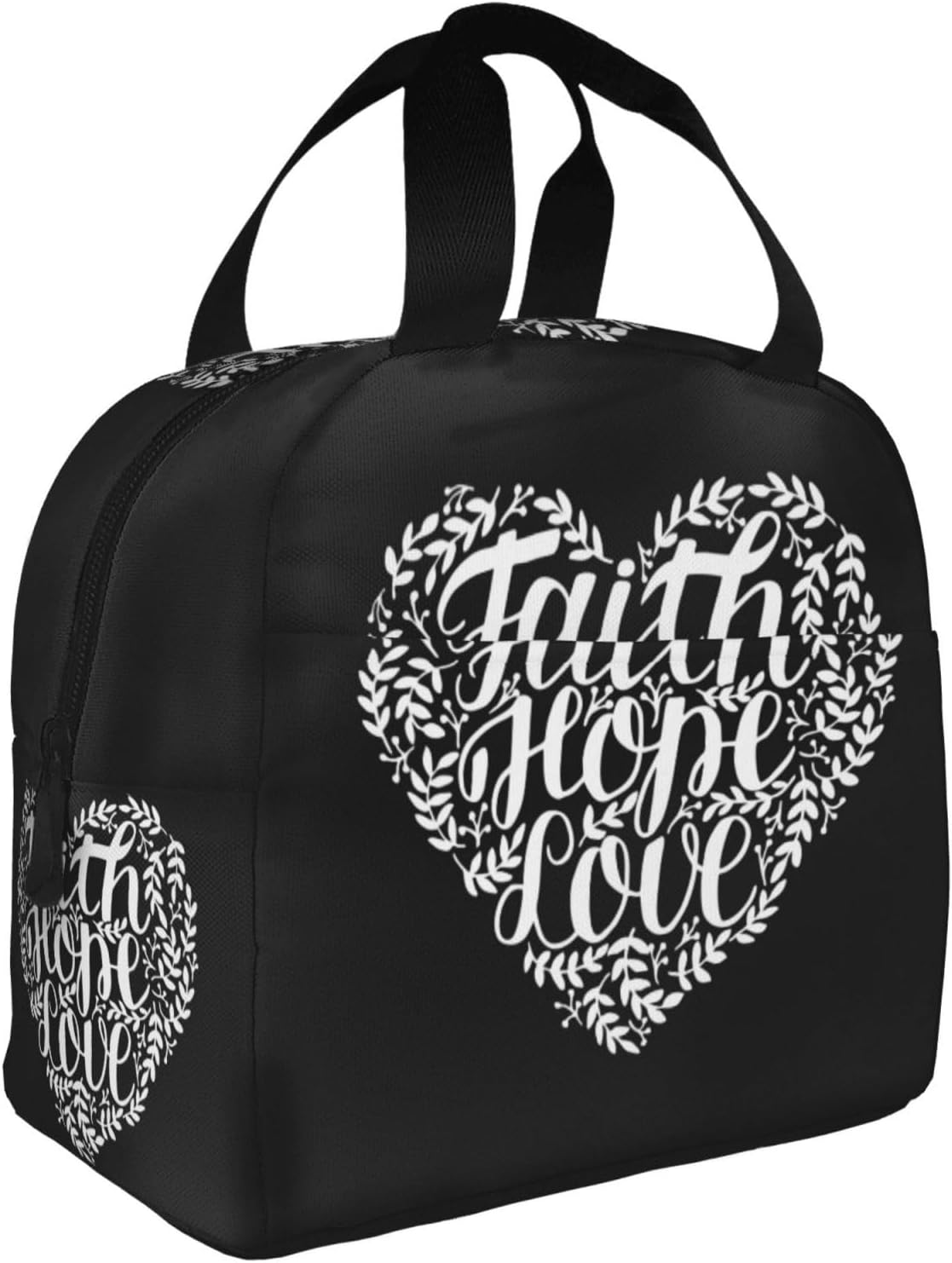 Faith Hope Love Christian Lunch Bag claimedbygoddesigns