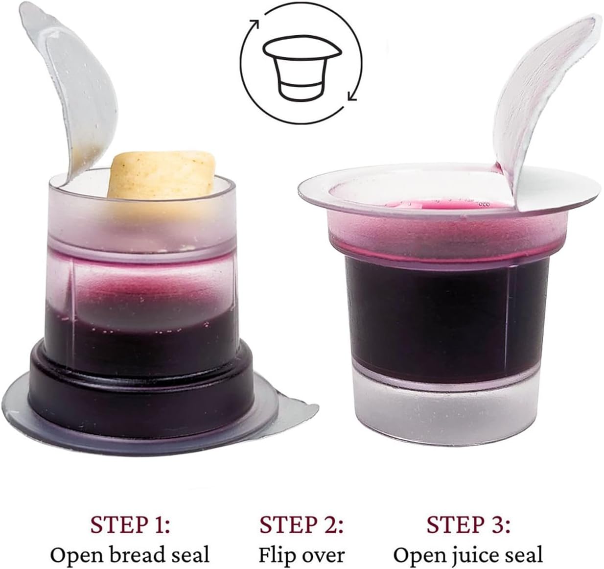Prefilled Communion Cups with Wafers  Bread  Juice Sets claimedbygoddesigns