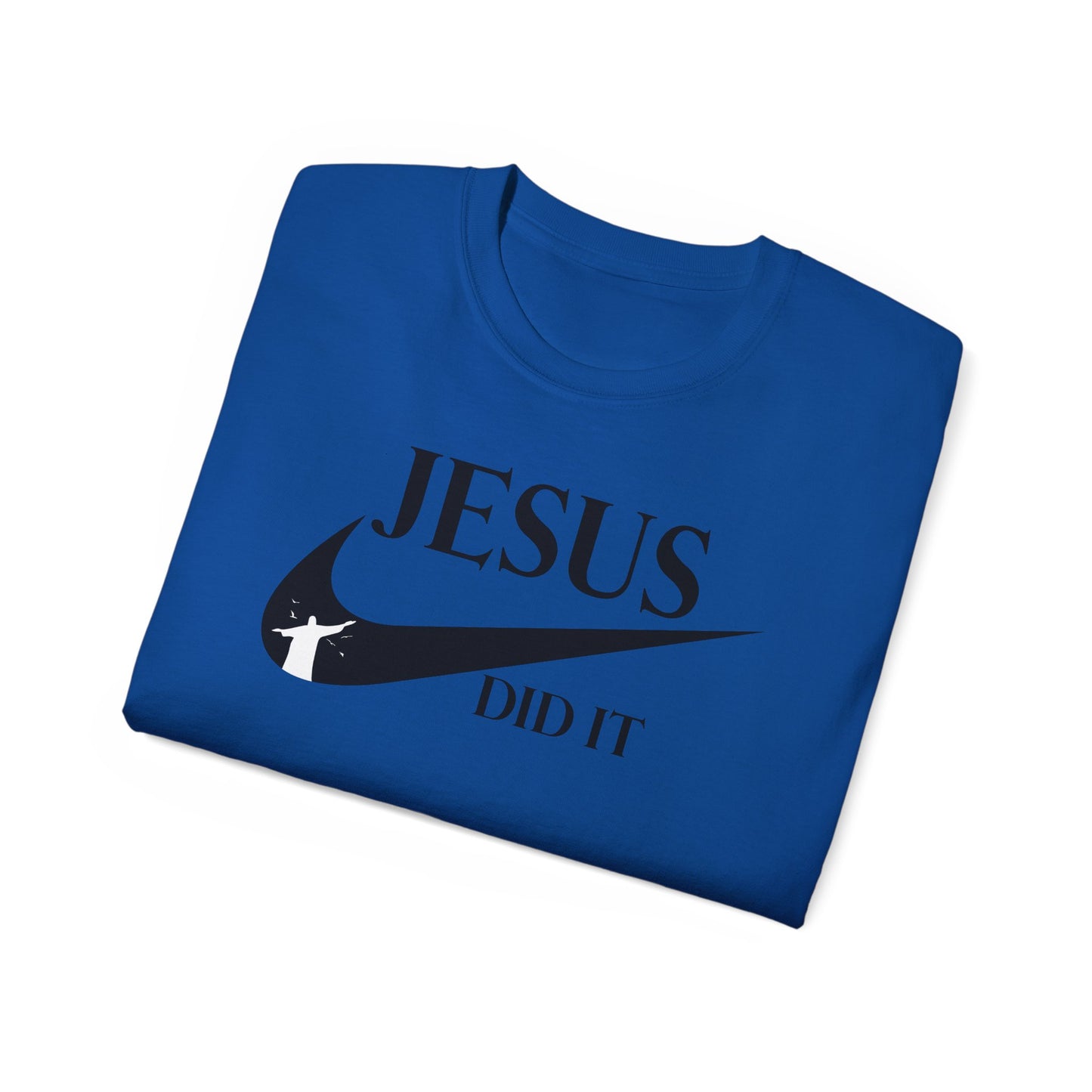 Jesus Did It (like Nike) Funny Unisex Christian Ultra Cotton Tee Printify