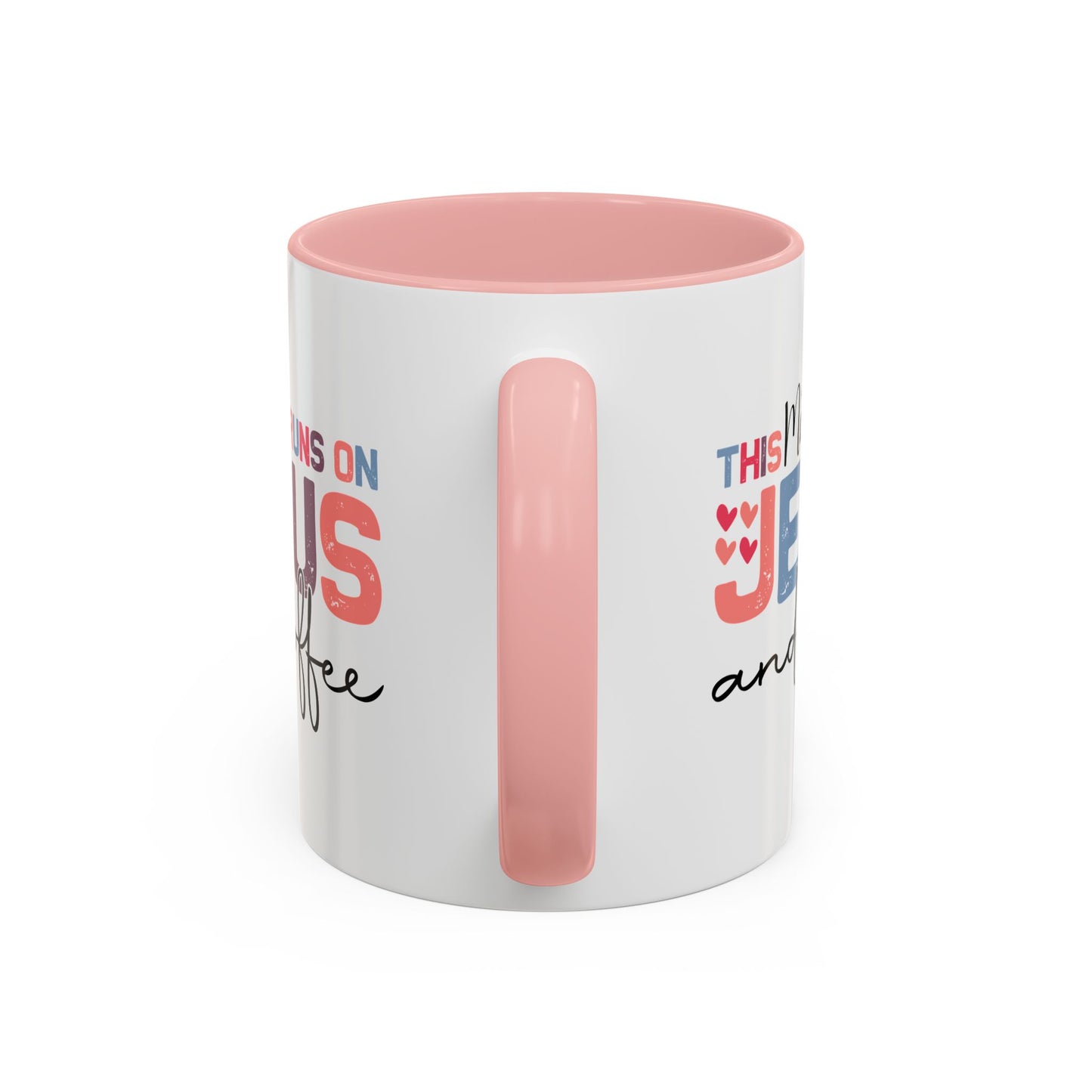 Christian Ceramic Mug - This Mama Runs On Him & Coffee Christian Accent Coffee Mug (11, 15oz)