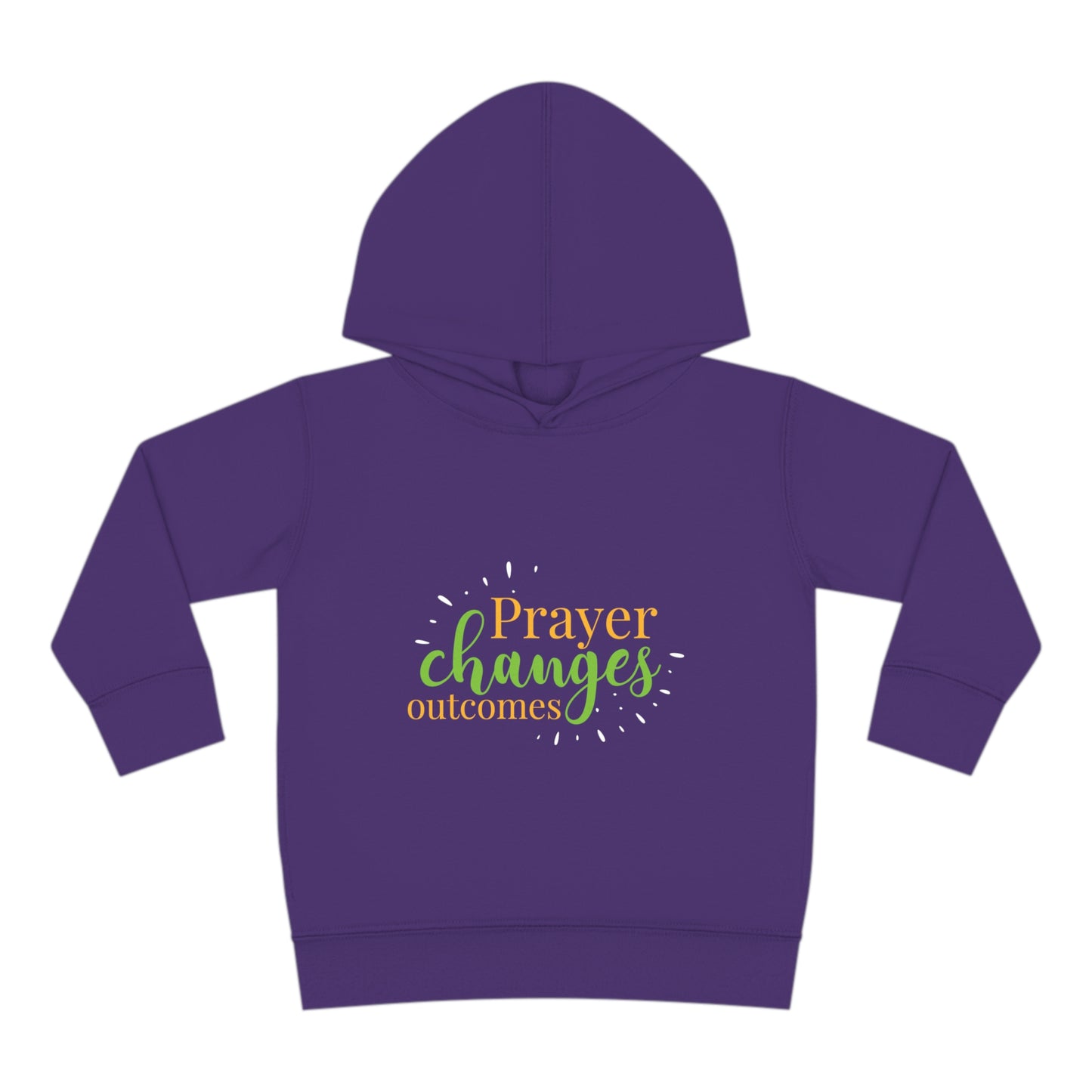 Prayer Changes Outcomes Toddler Christian Pullover Fleece Hoodie Printify