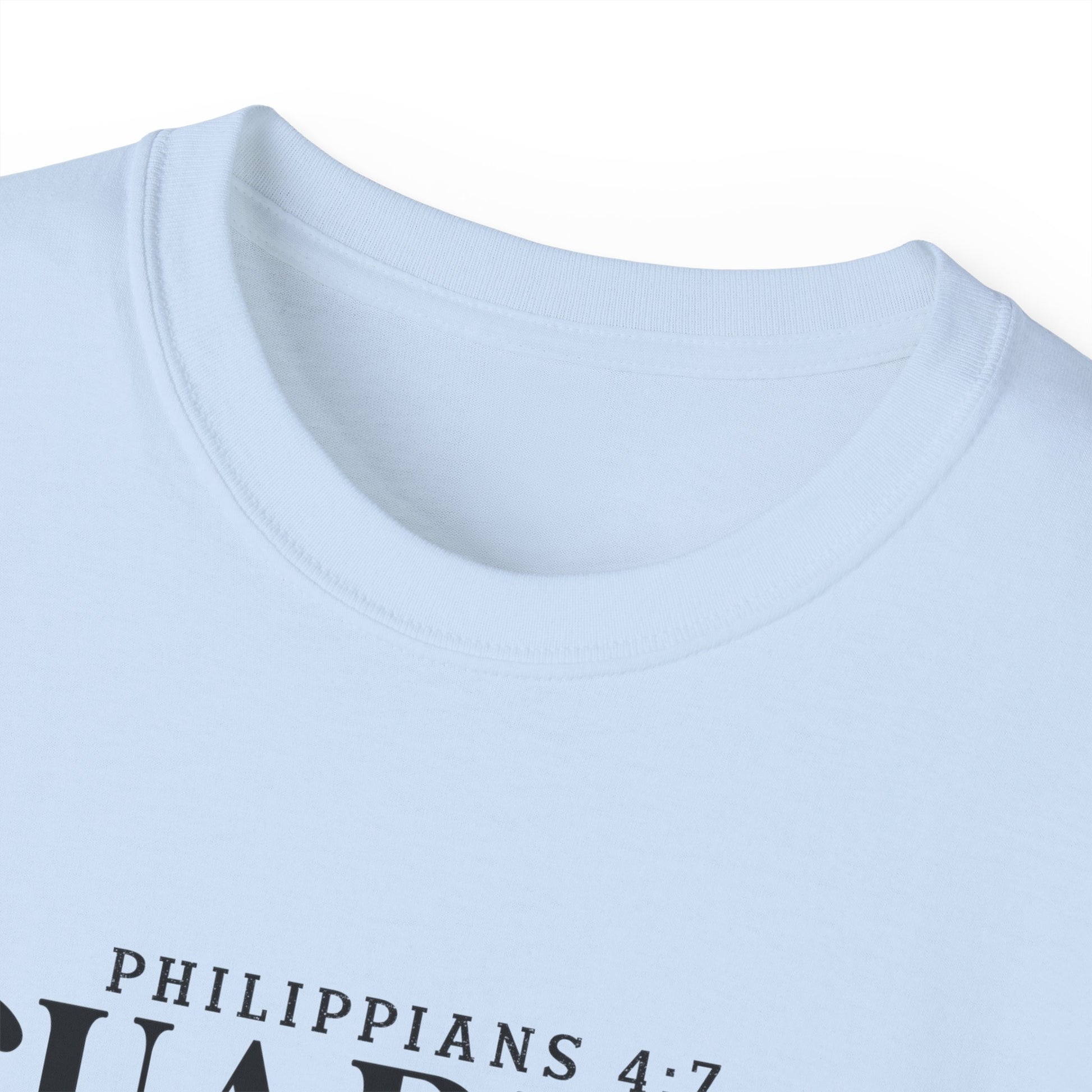 Phillippians 4:7 Guarded By His Peace Unisex Christian Ultra Cotton Tee Printify