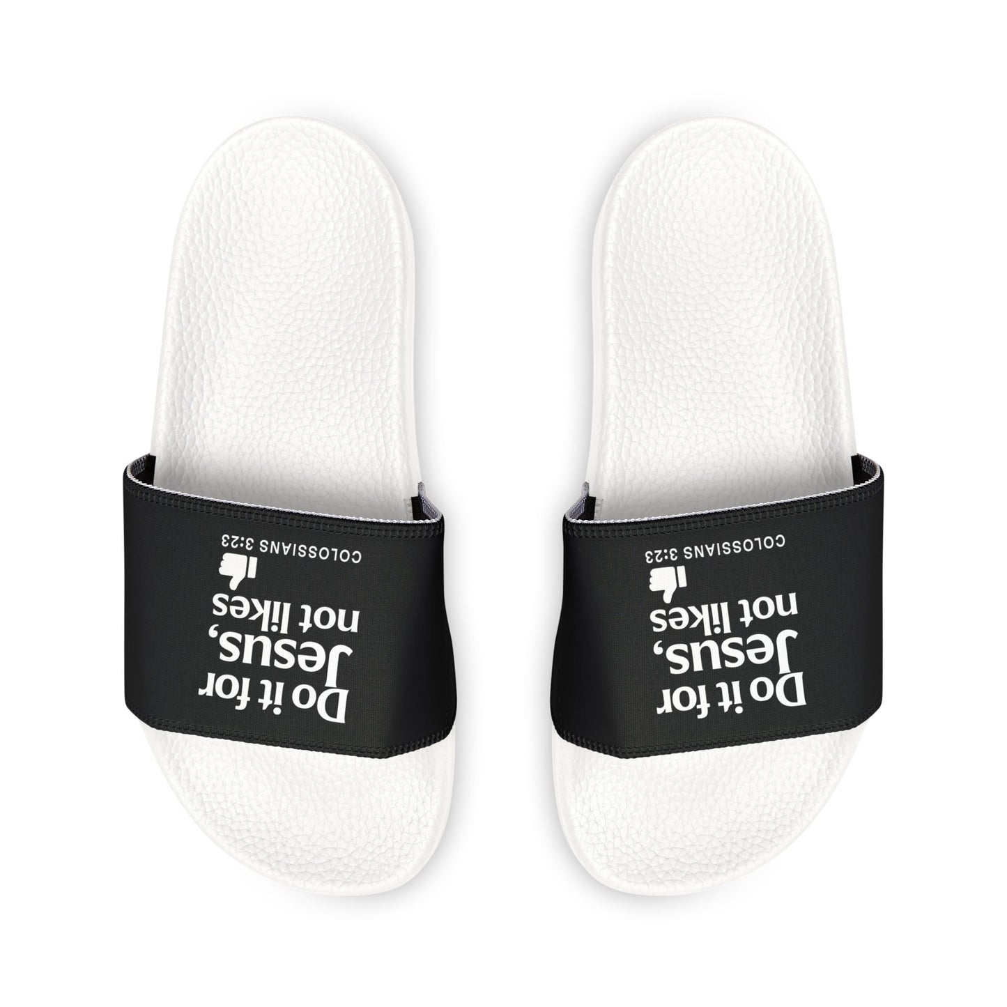 Faith - Inspired Men's Sandals, Casual Summer Footwear, Comfortable Slide Sandals, Religious Gift, Inspirational Sandals - ClaimedbyGodDesigns