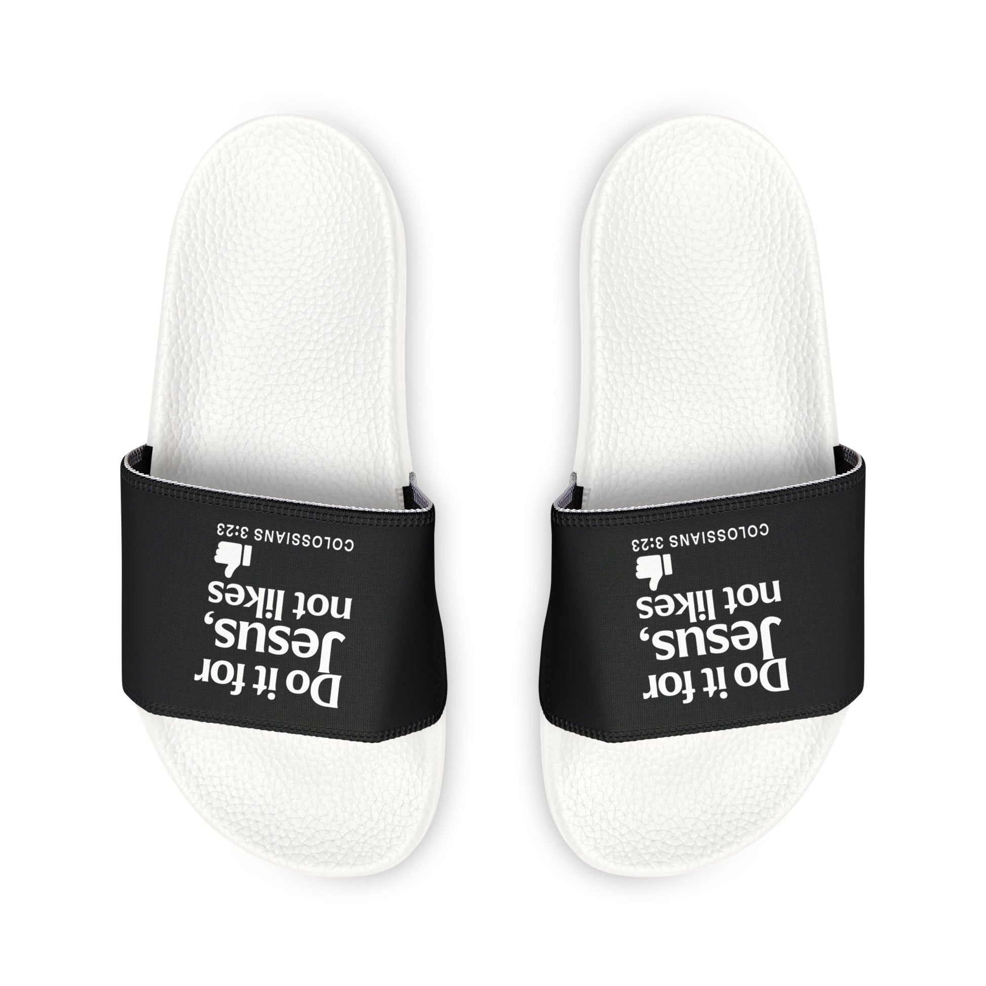 Faith - Inspired Men's Sandals, Casual Summer Footwear, Comfortable Slide Sandals, Religious Gift, Inspirational Sandals - ClaimedbyGodDesigns