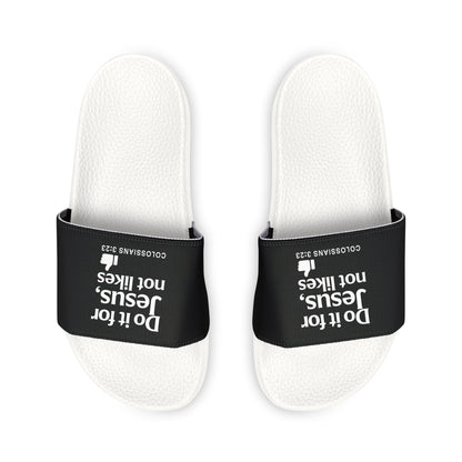 Faith - Inspired Men's Sandals, Casual Summer Footwear, Comfortable Slide Sandals, Religious Gift, Inspirational Sandals - ClaimedbyGodDesigns