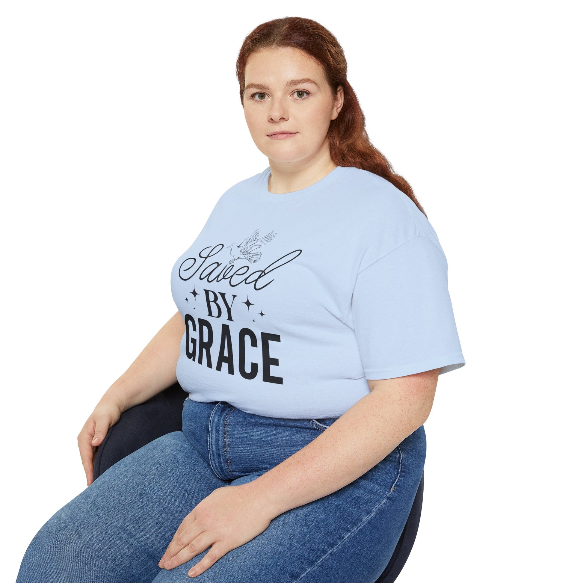 SAVED BY GRACE Unisex Christian Ultra Cotton Tee Printify