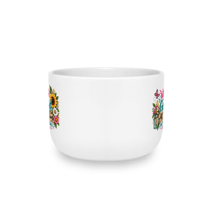 25oz Floral Latte Mug — "With God All Things Are Possible" Sunflower Bouquet Ceramic Coffee Cup