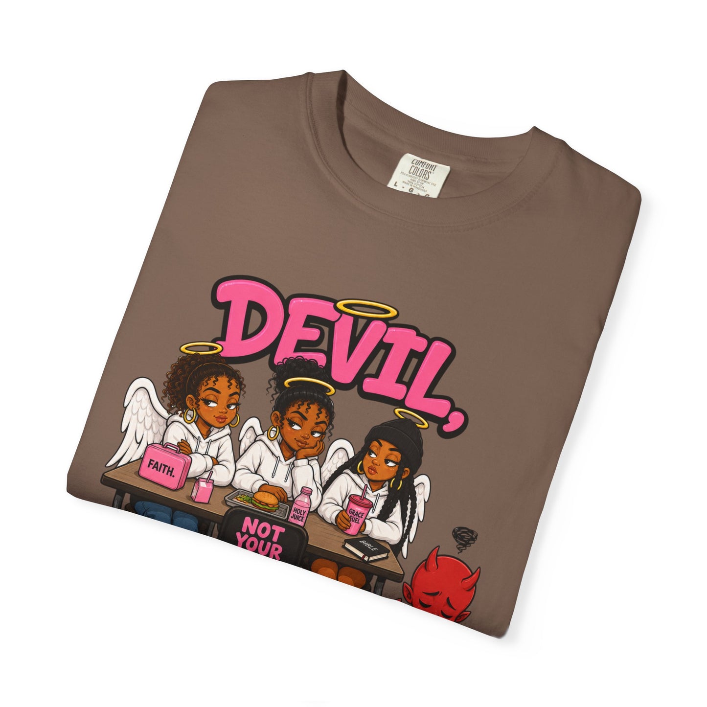 You Can't Sit With Us T-Shirt — 'Devil' Funny Girls Desk Graphic Tee