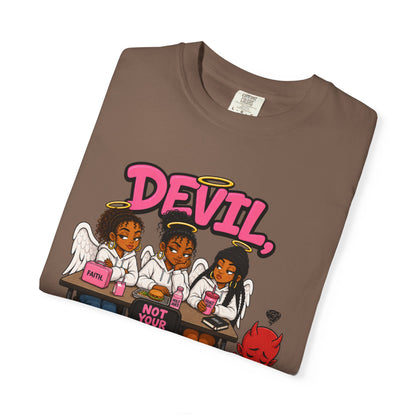 You Can't Sit With Us T-Shirt — 'Devil' Funny Girls Desk Graphic Tee