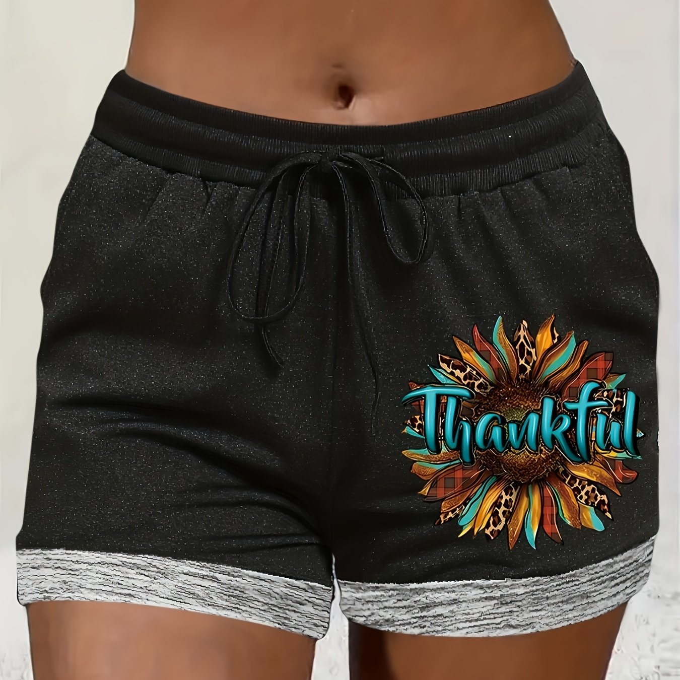 Thankful Women's Christian Shorts claimedbygoddesigns
