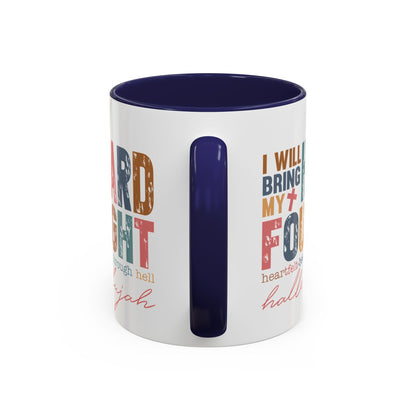 Inspirational Accent Coffee Mug - 'I Will Bring My Hard Fought Hallelujah' - 11oz & 15oz