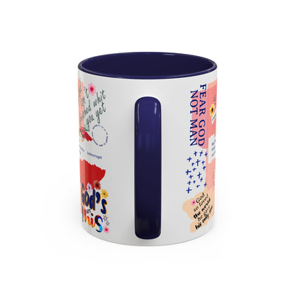Inspirational Accent Coffee Mug - 11 & 15oz - Fear Him Not Man - Perfect Gift for Friends and Family