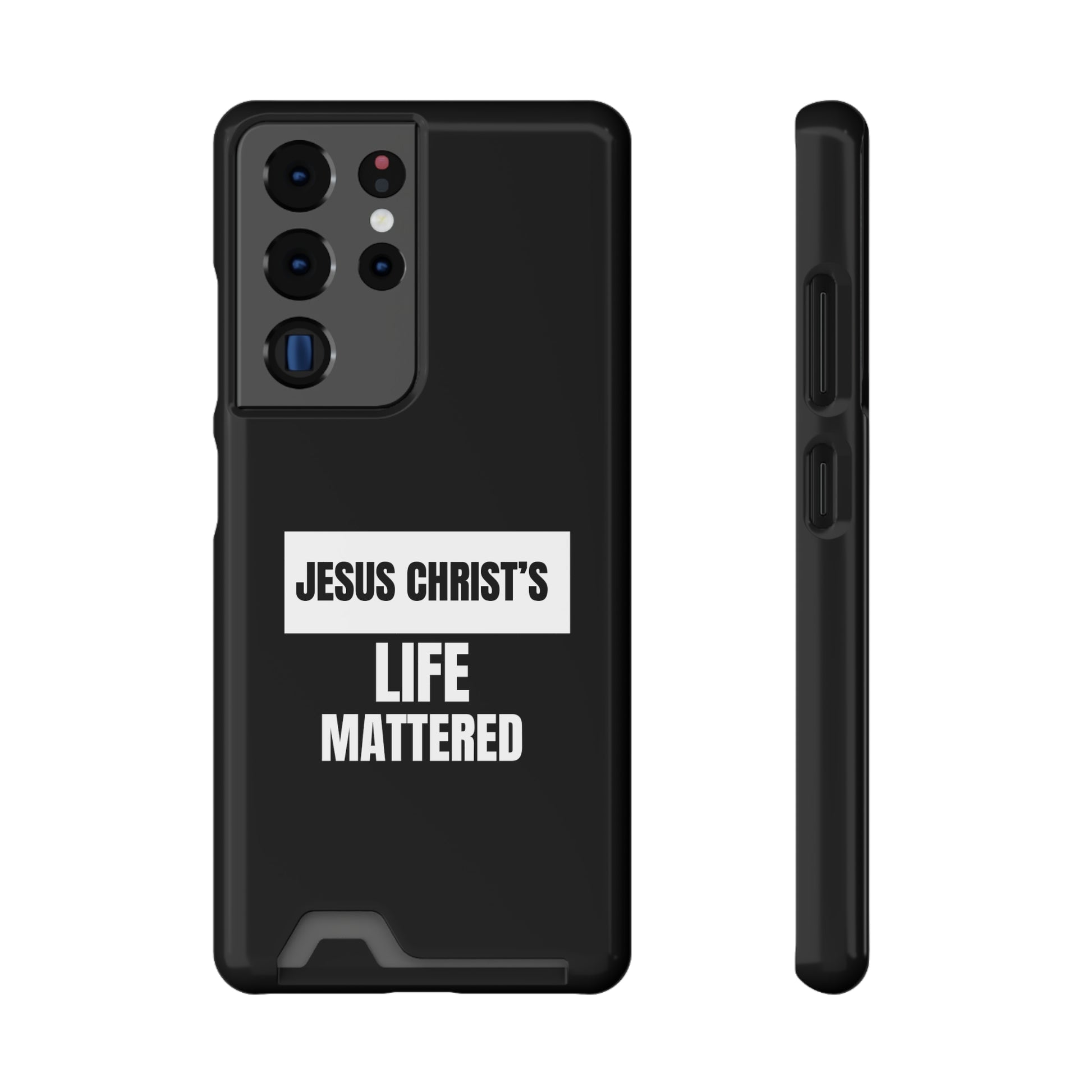 Jesus Christ's Life Mattered Phone Case With Card Holder Printify